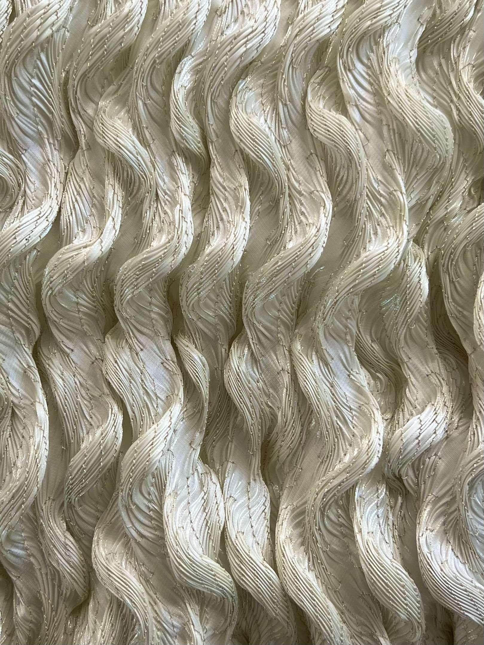 Novelty Polyester Liquid Organza Finger Wave