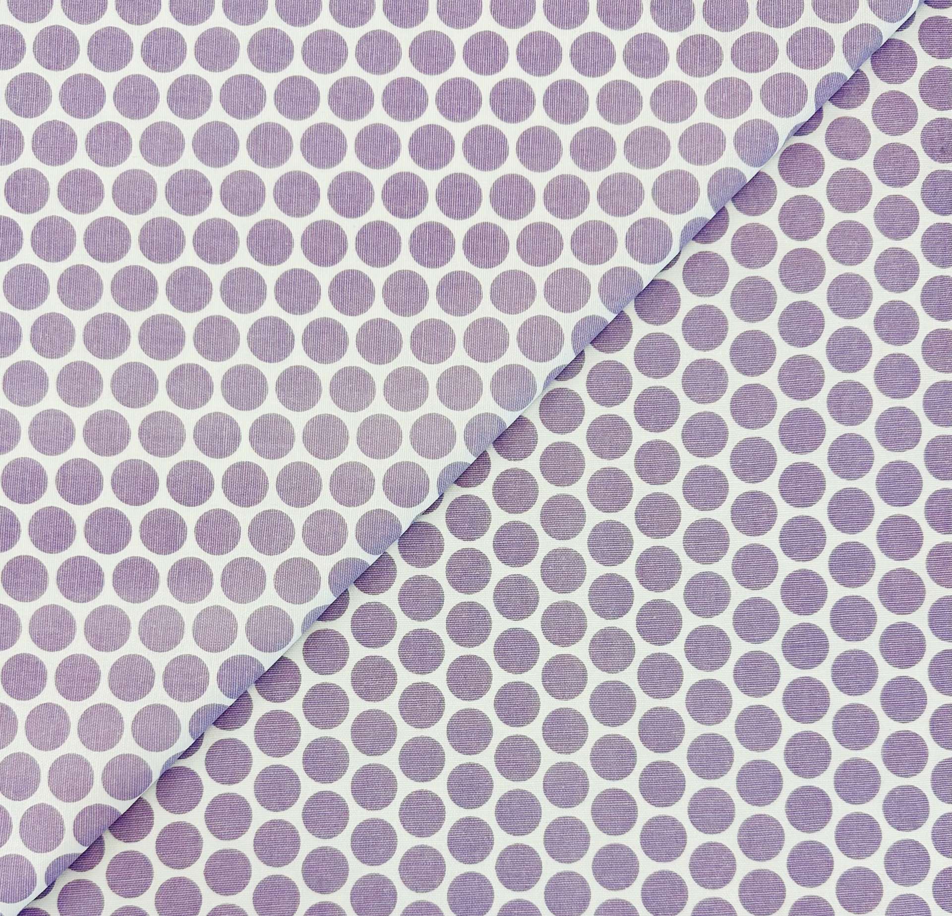 Cotton Canvas Dot in Lavender White