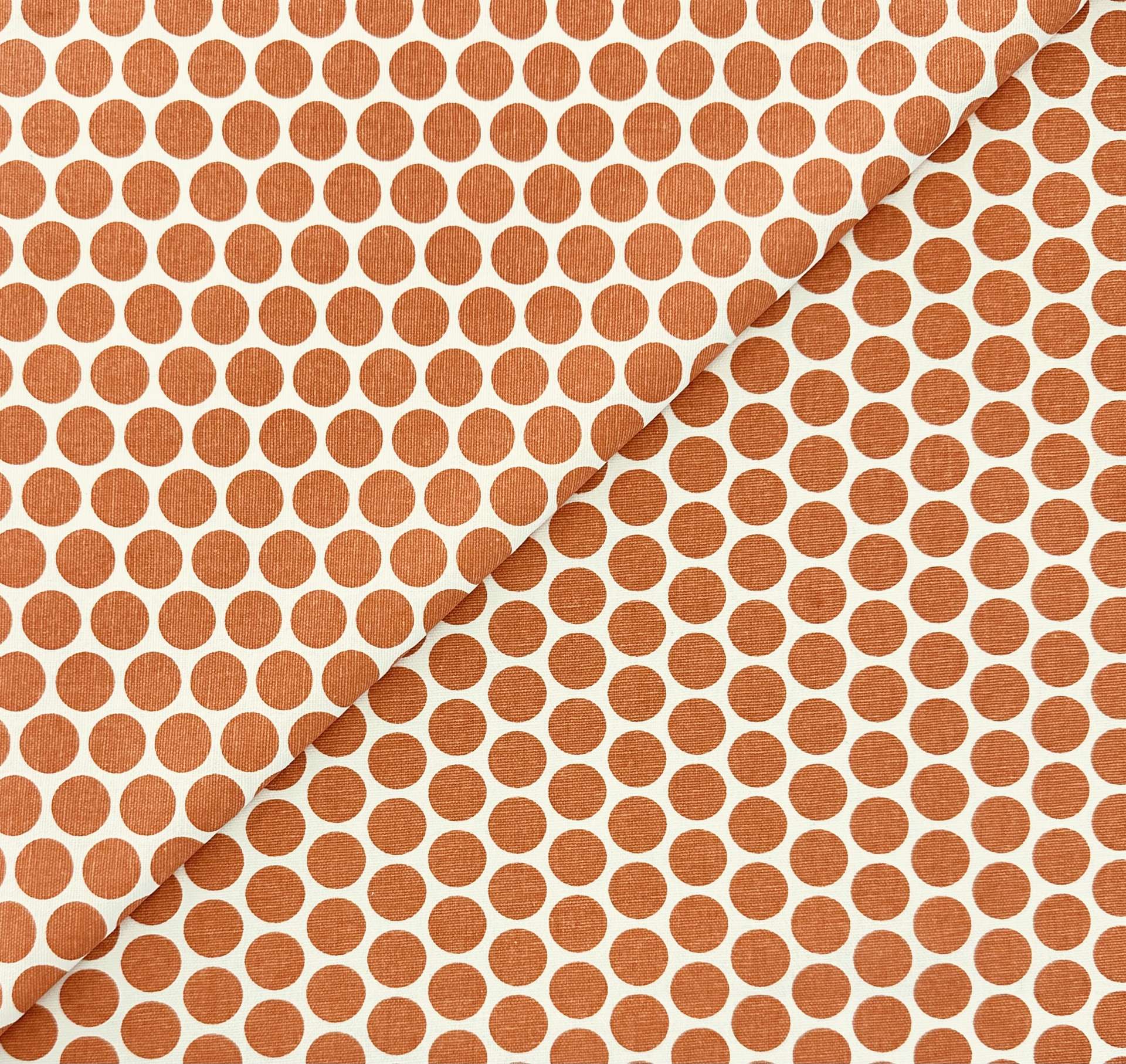 Cotton Canvas Dot in Salmon White