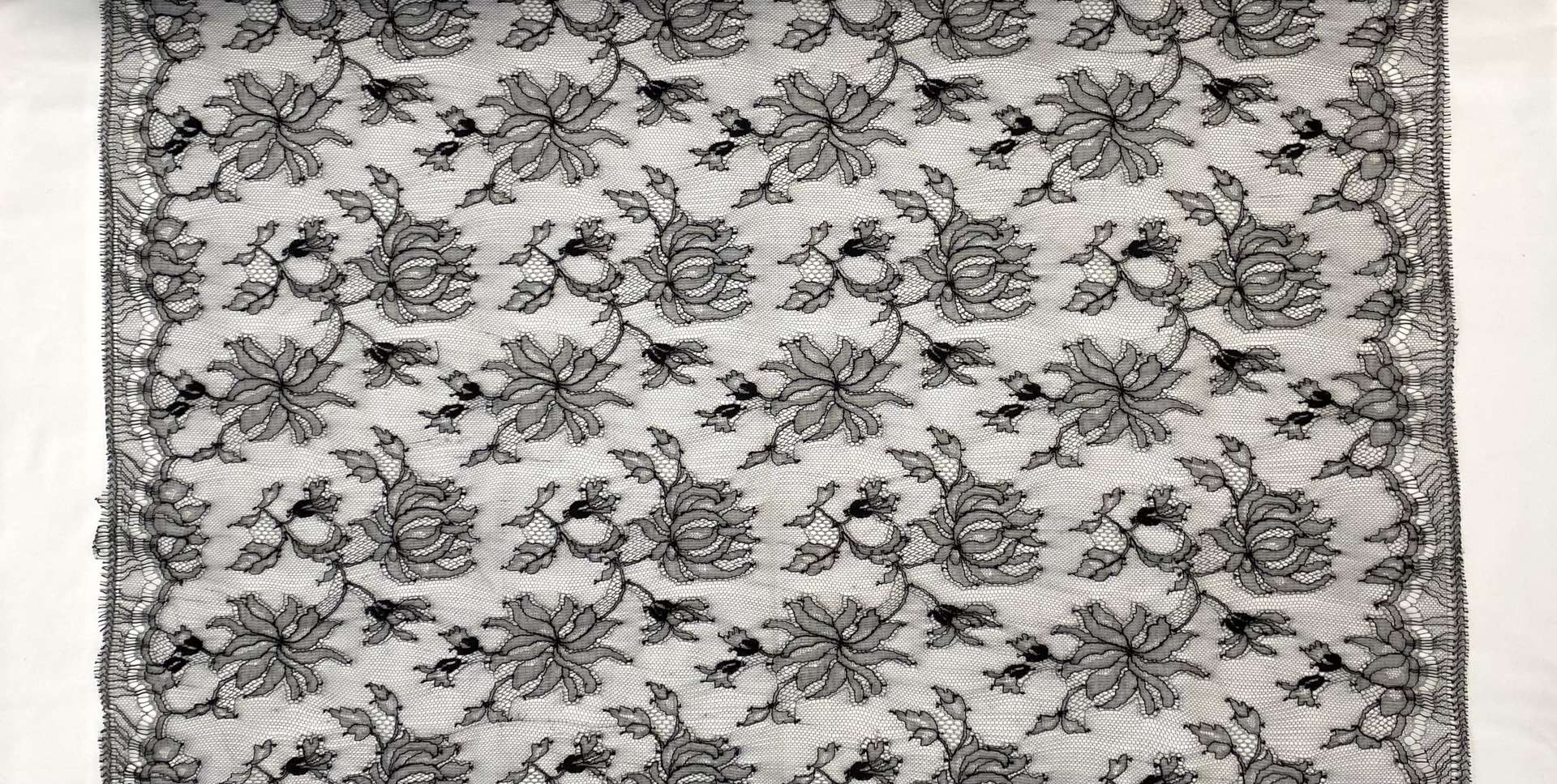 French Chantilly Lace in Black