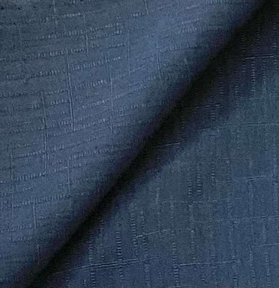 Made in Italy 100% Silk Irregular Grid Jacquard in Navy