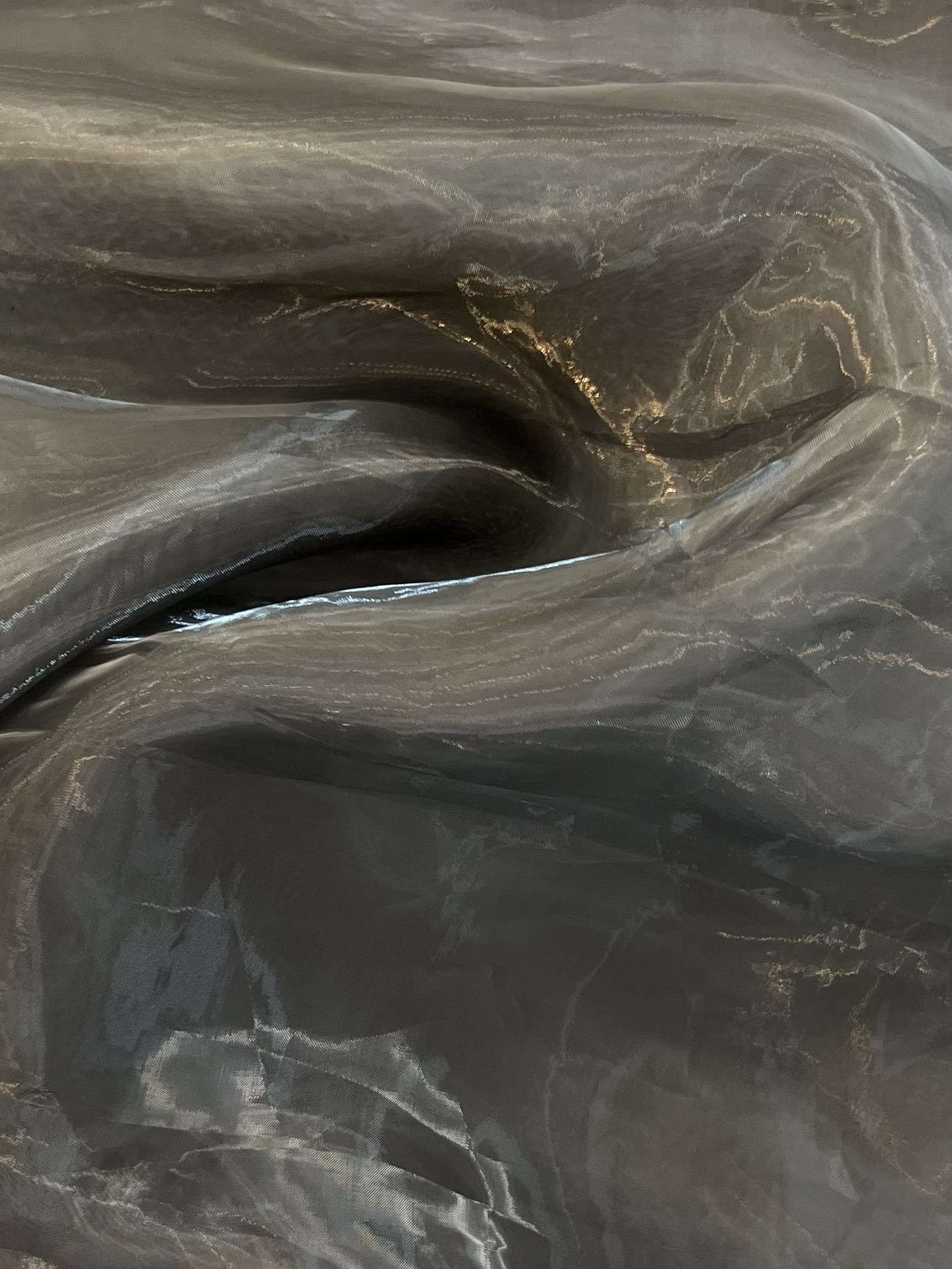 Polyester Organza Onion Skin in Grey Diamond
