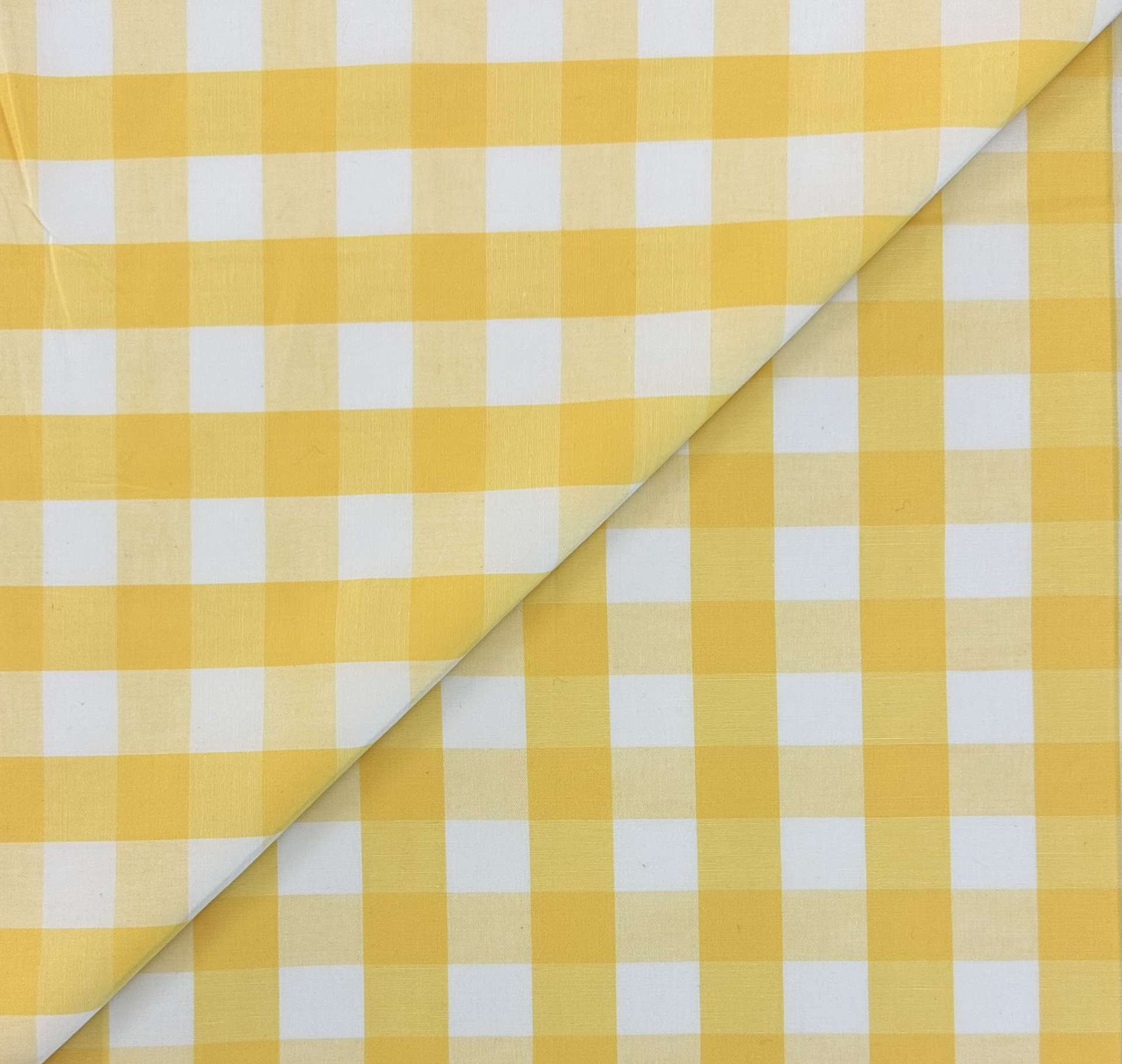 Sustainable Cotton 1" Check in Yellow