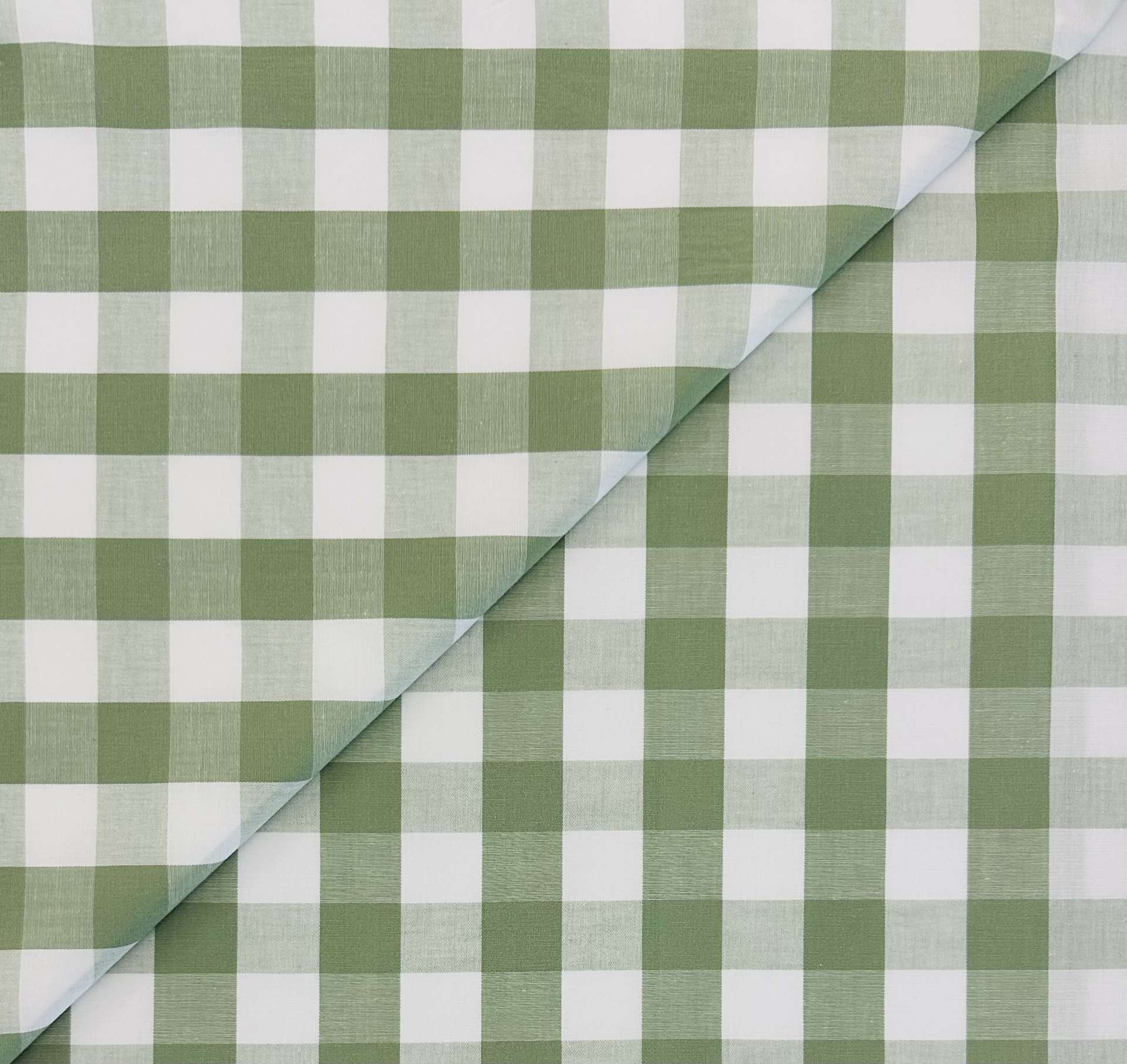 Sustainable Cotton 1" Check in Sage