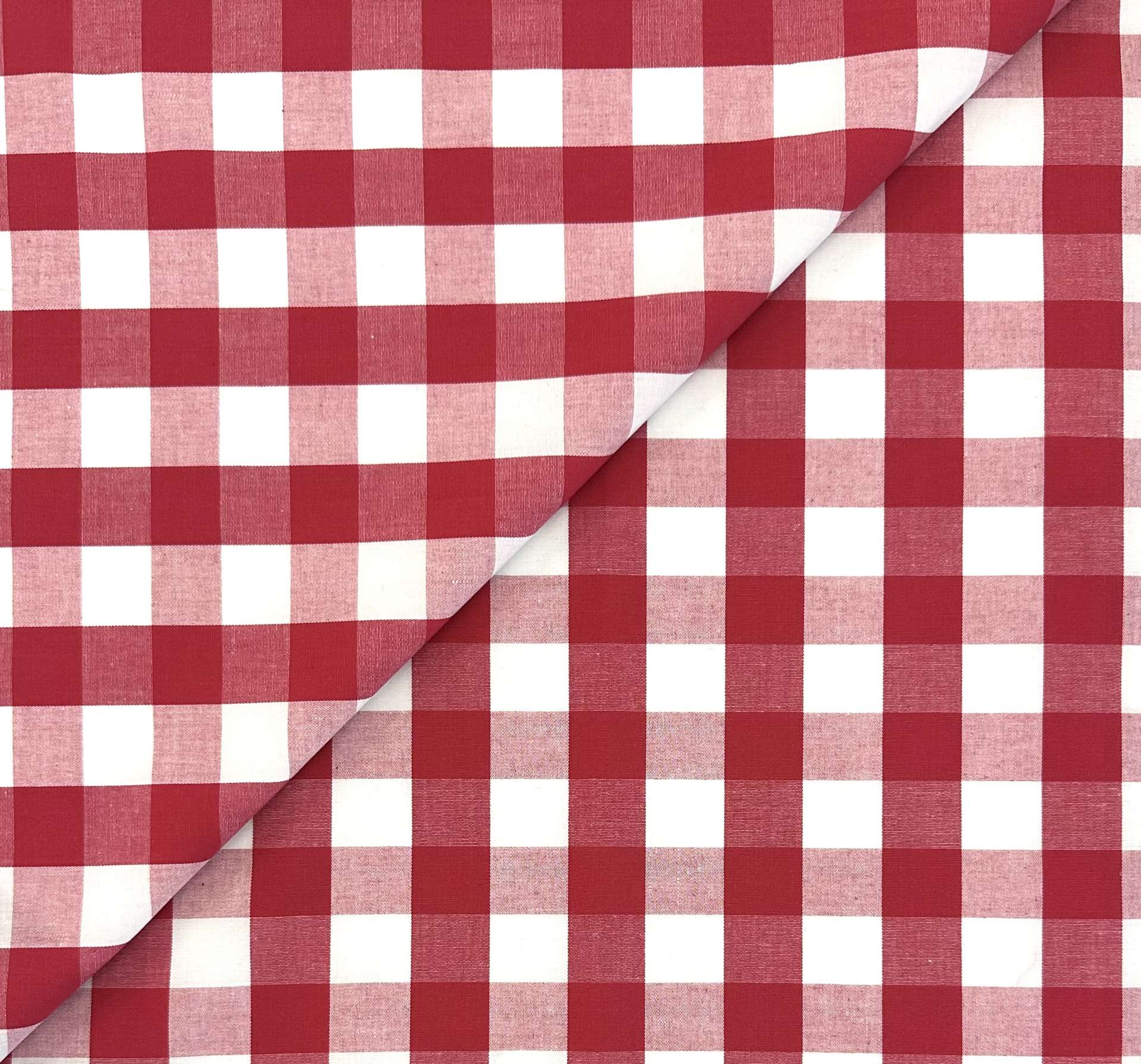 Sustainable Cotton 1" Check in Raspberry