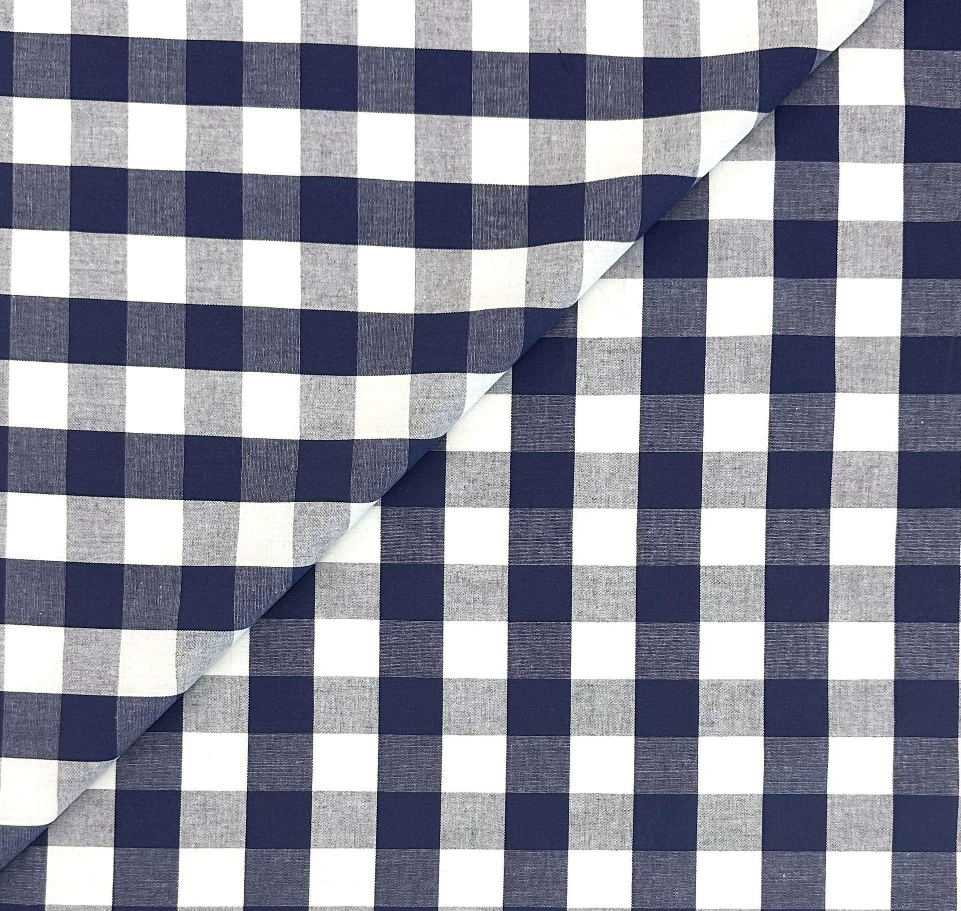 Sustainable Cotton 1" Check in Midnight