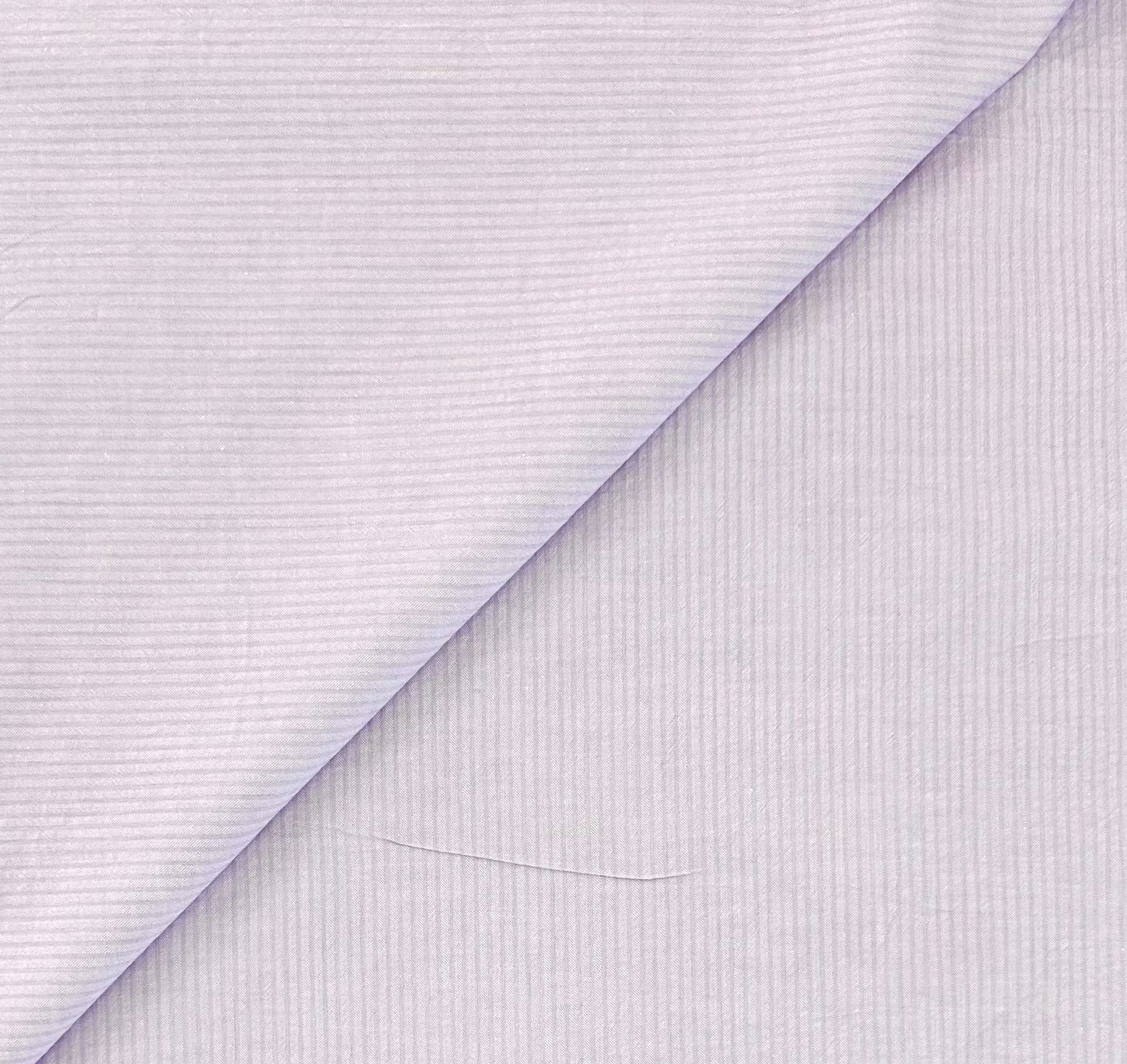 Imported Sustainable Cotton Seersucker in Lavender