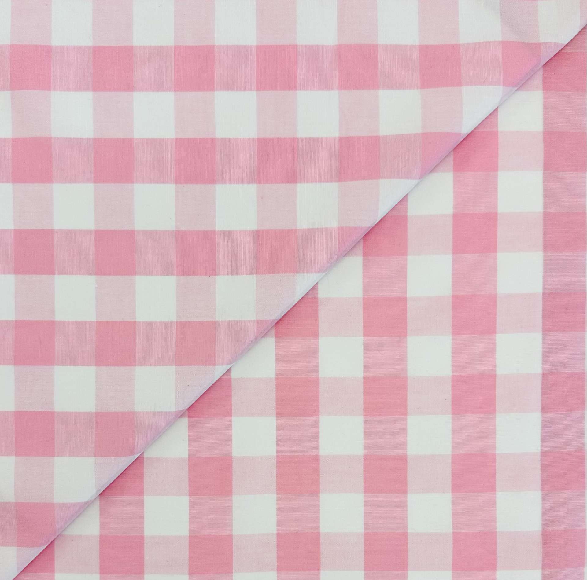 Sustainable Cotton 1" Check in Pink
