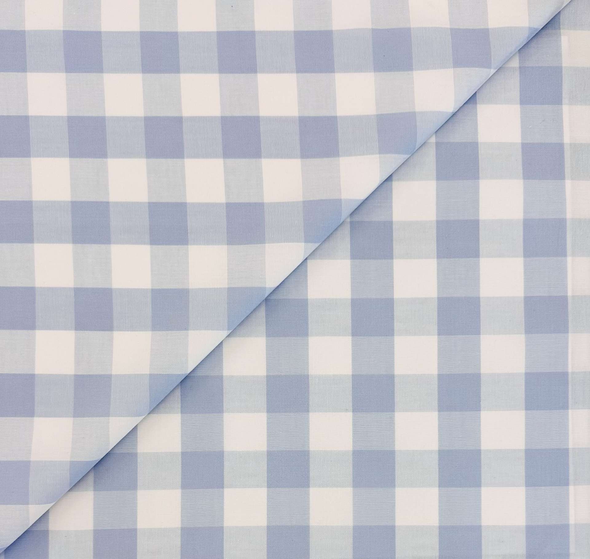 Sustainable Cotton 1" Check in Powder Blue