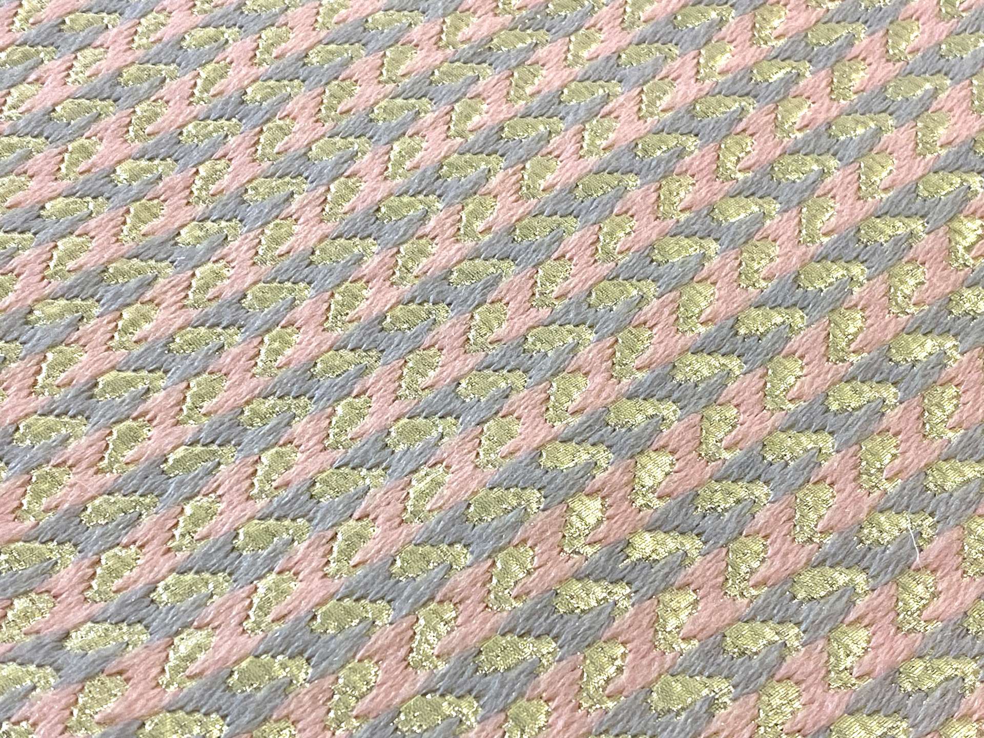 Metallic Brocade Fabric in Warehouse