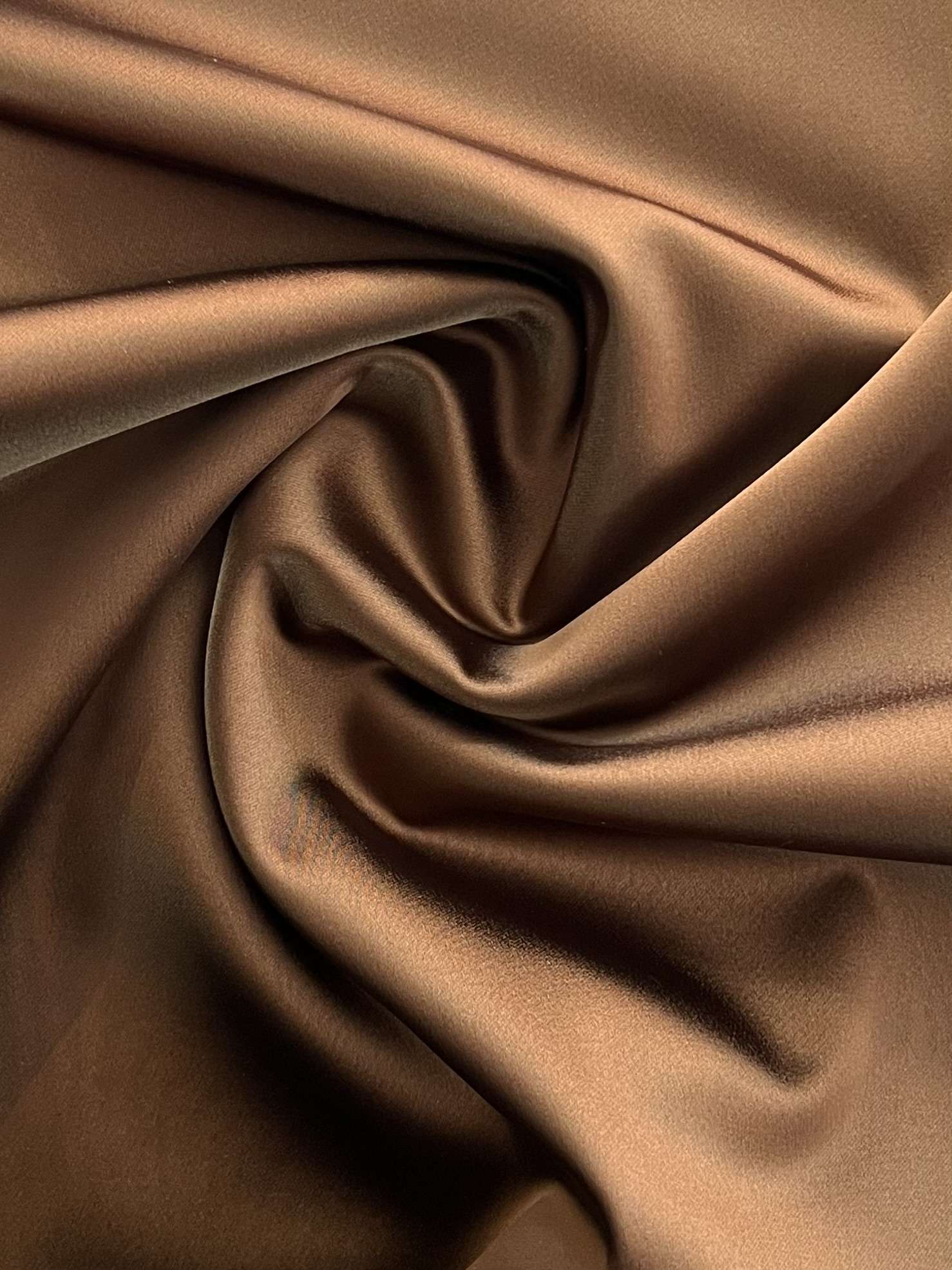 Armani Triacetate Stretch Satin in Cinnamon