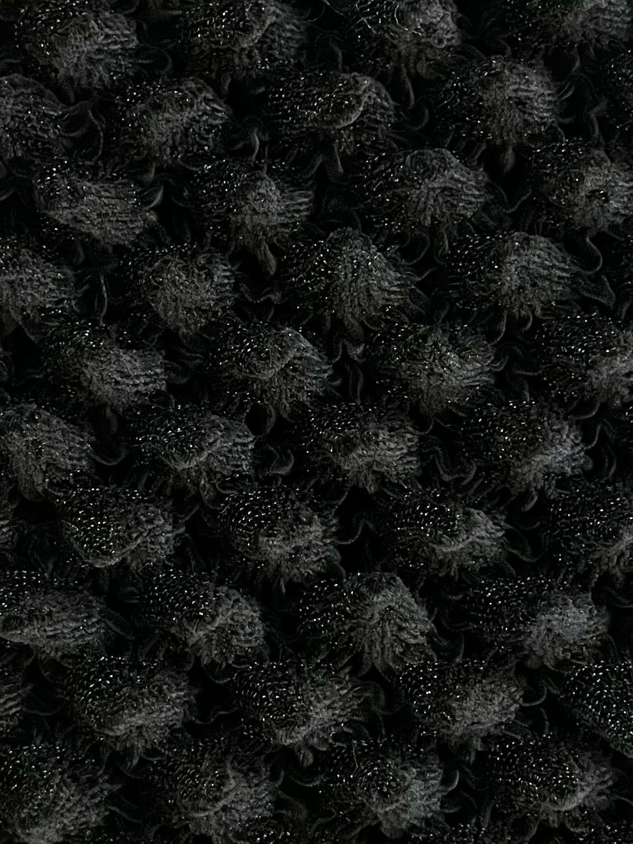 French Novelty Dimensional Cone-Shaped Velvet in Olive