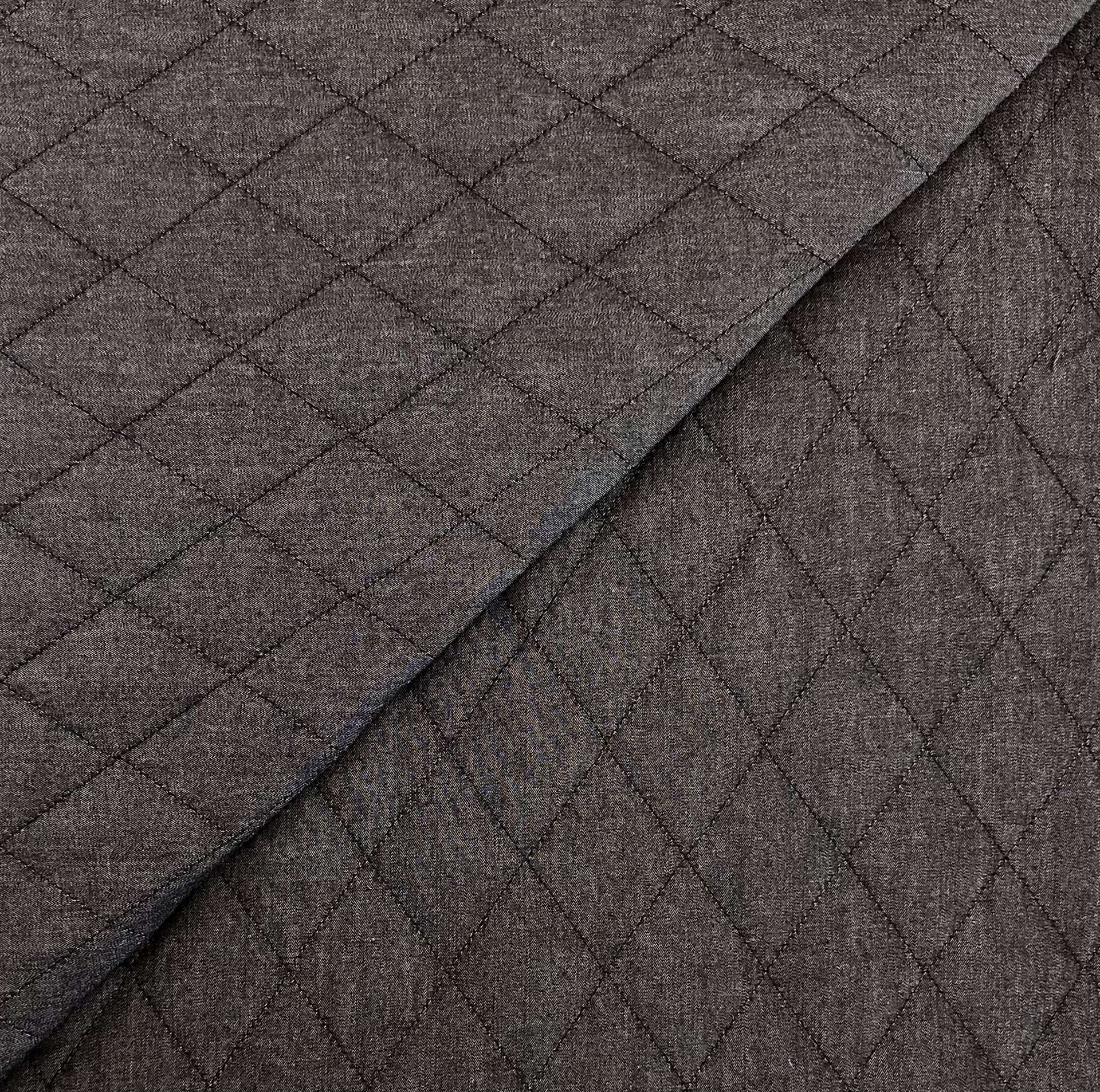 Quilted Cotton Denim in Black