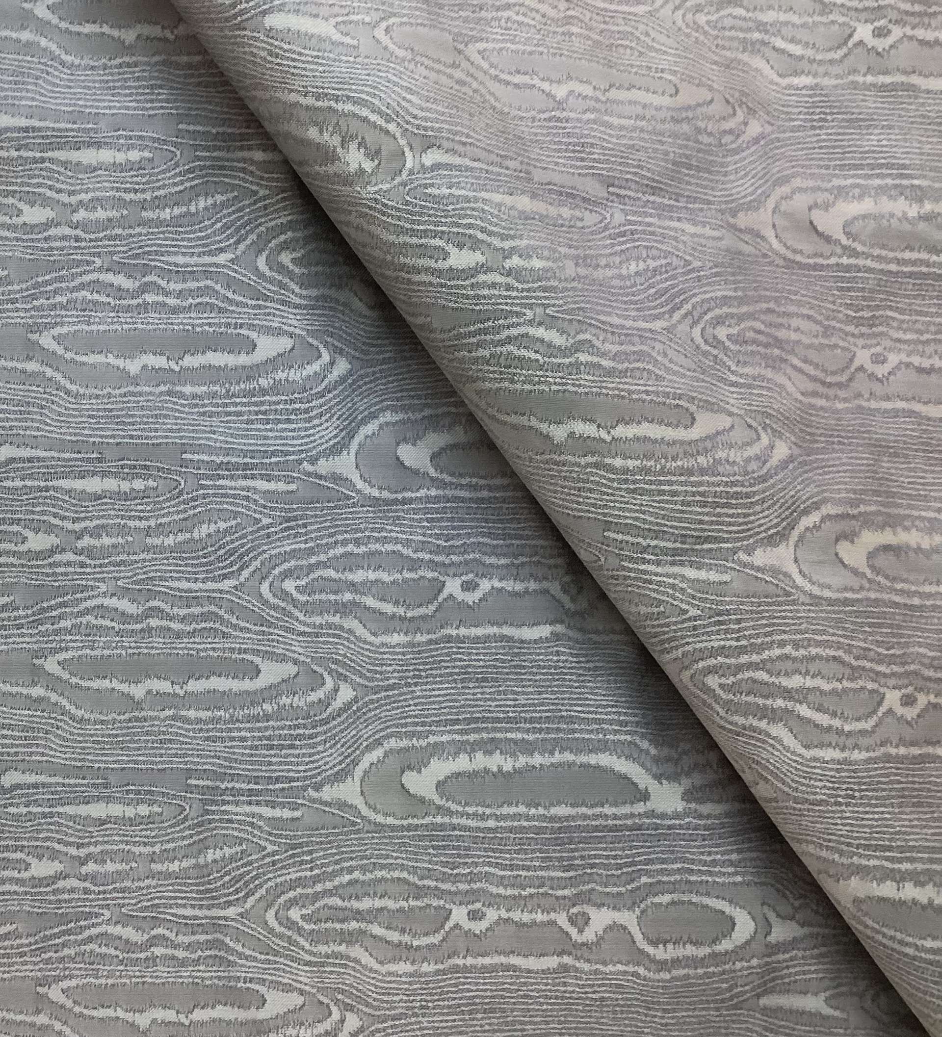 Italian Woven Moiré in Light Denim