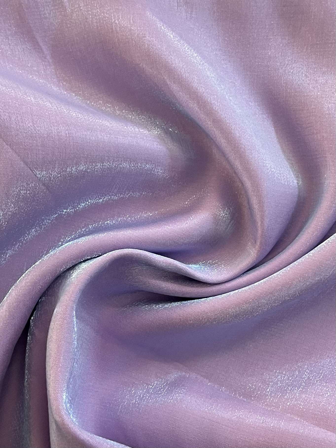Viscose-Rayon Blend Iridescent Charmeuse in Lavender