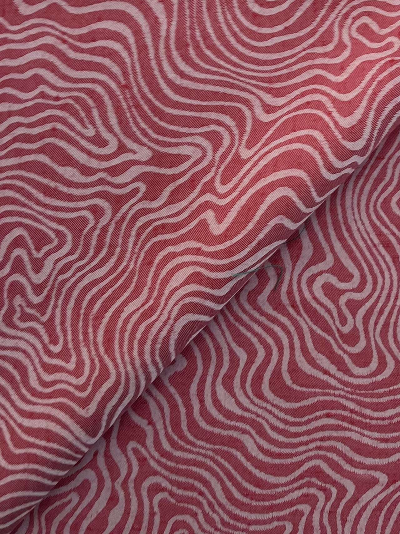 Viscose & Acetate Jacquard in Red