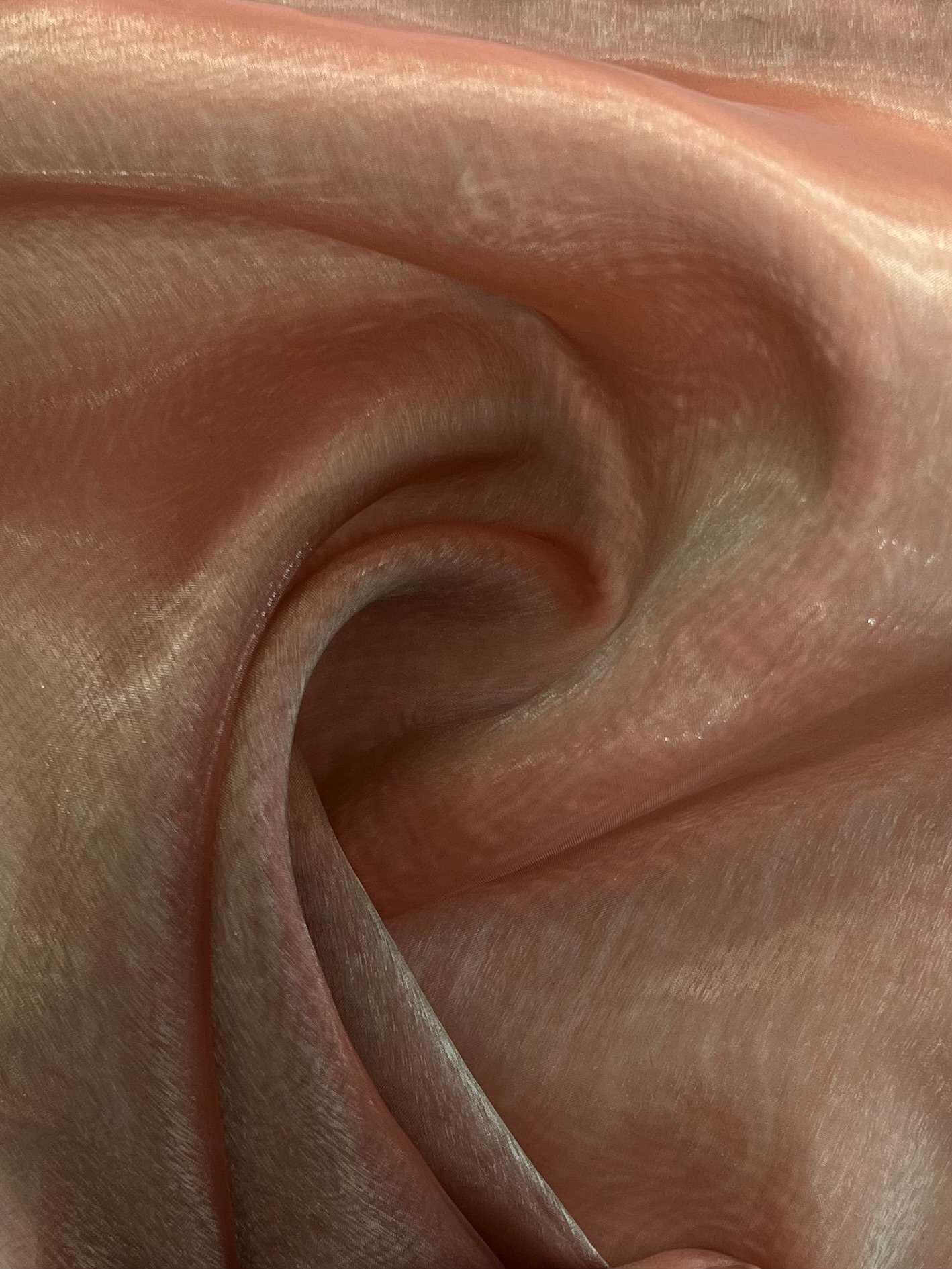 Polyester Extra Fine Iridescent Organza in Rose/Sage