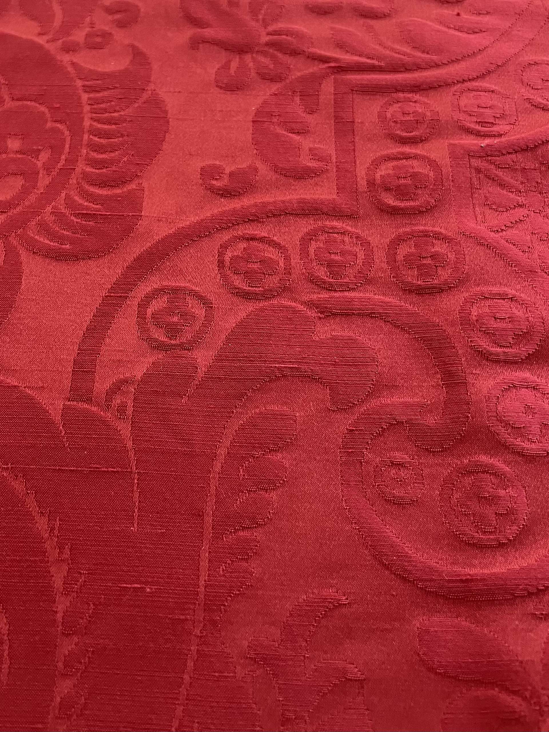Silk Damask in Ruby