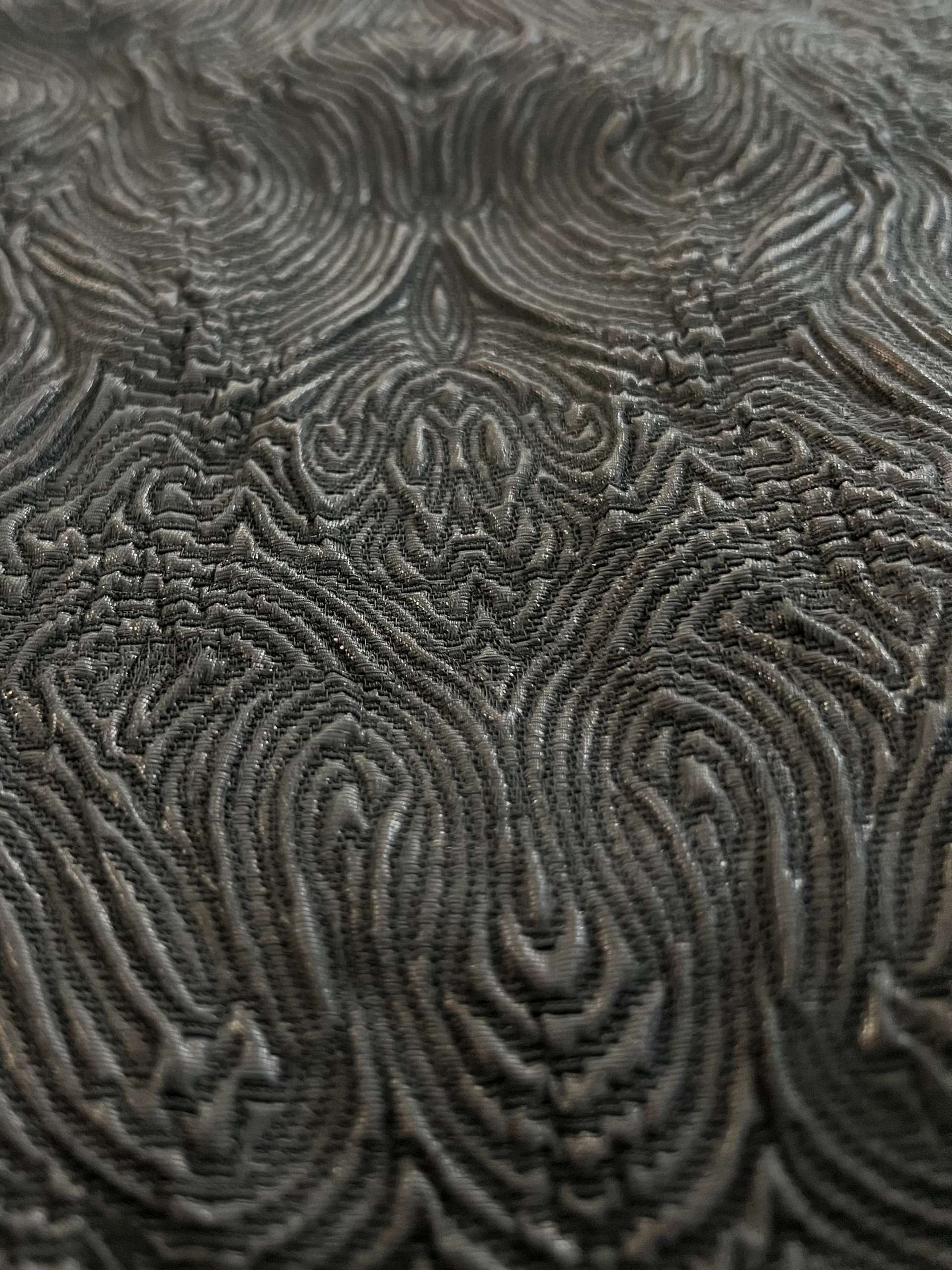 Stretch Cloqué in Matte Lurex Black