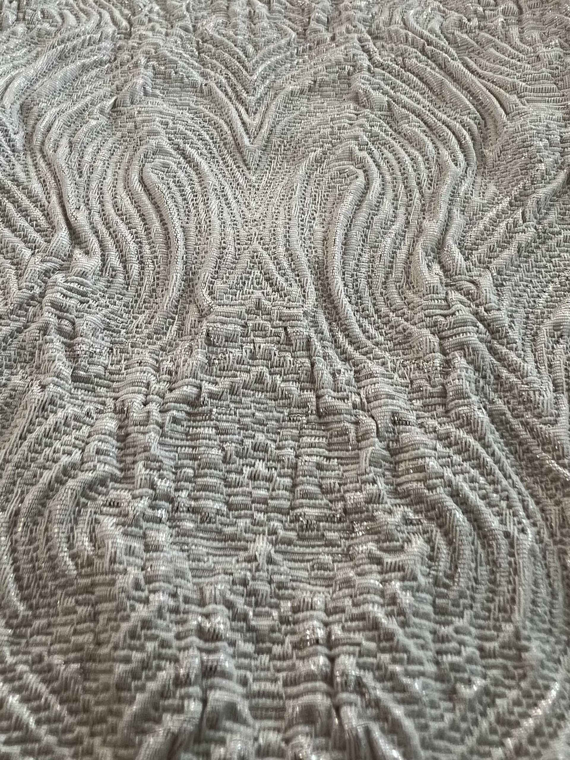 Stretch Cloqué in Lurex Gold