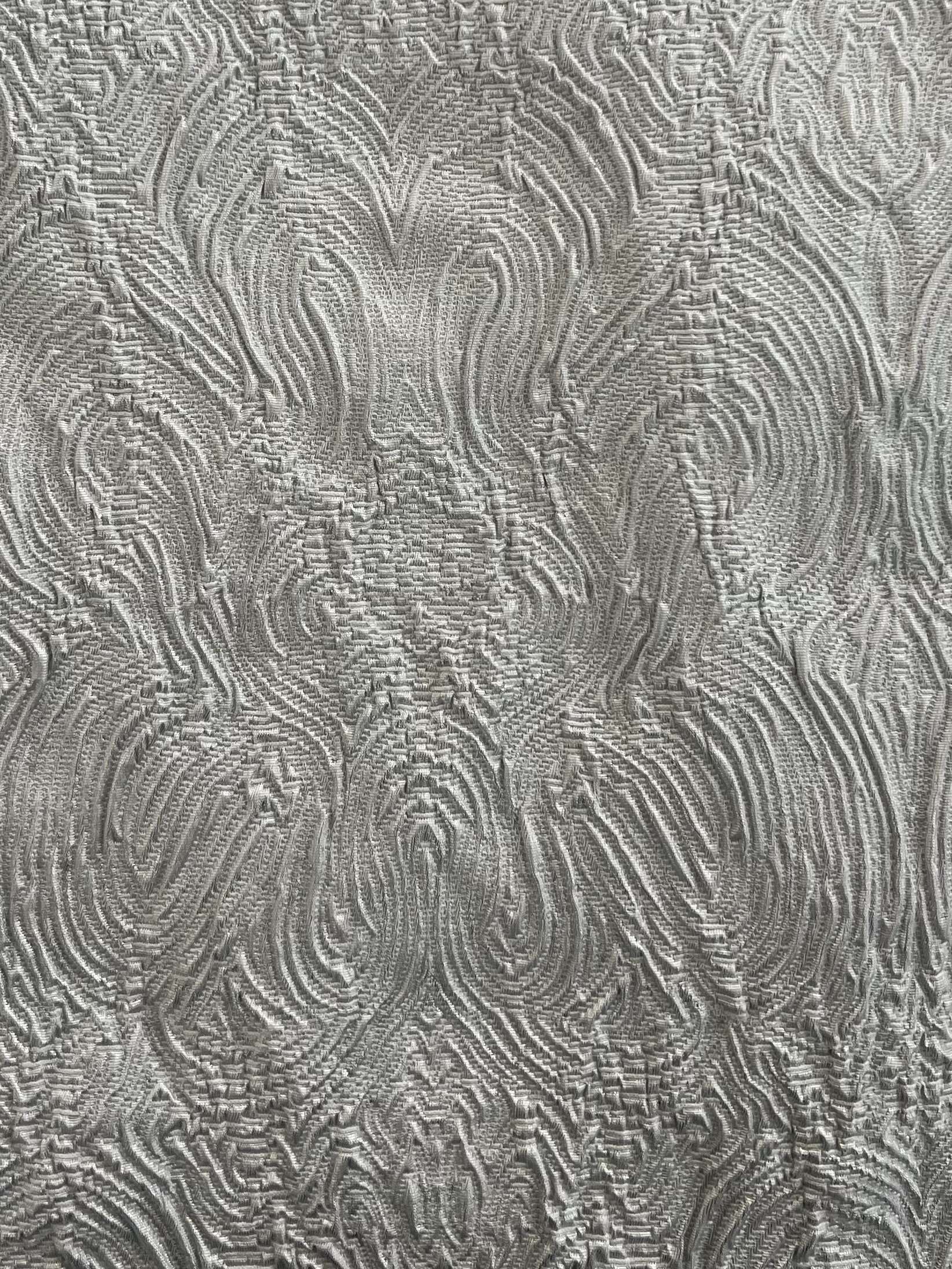 Stretch Cloqué in Lurex Silver