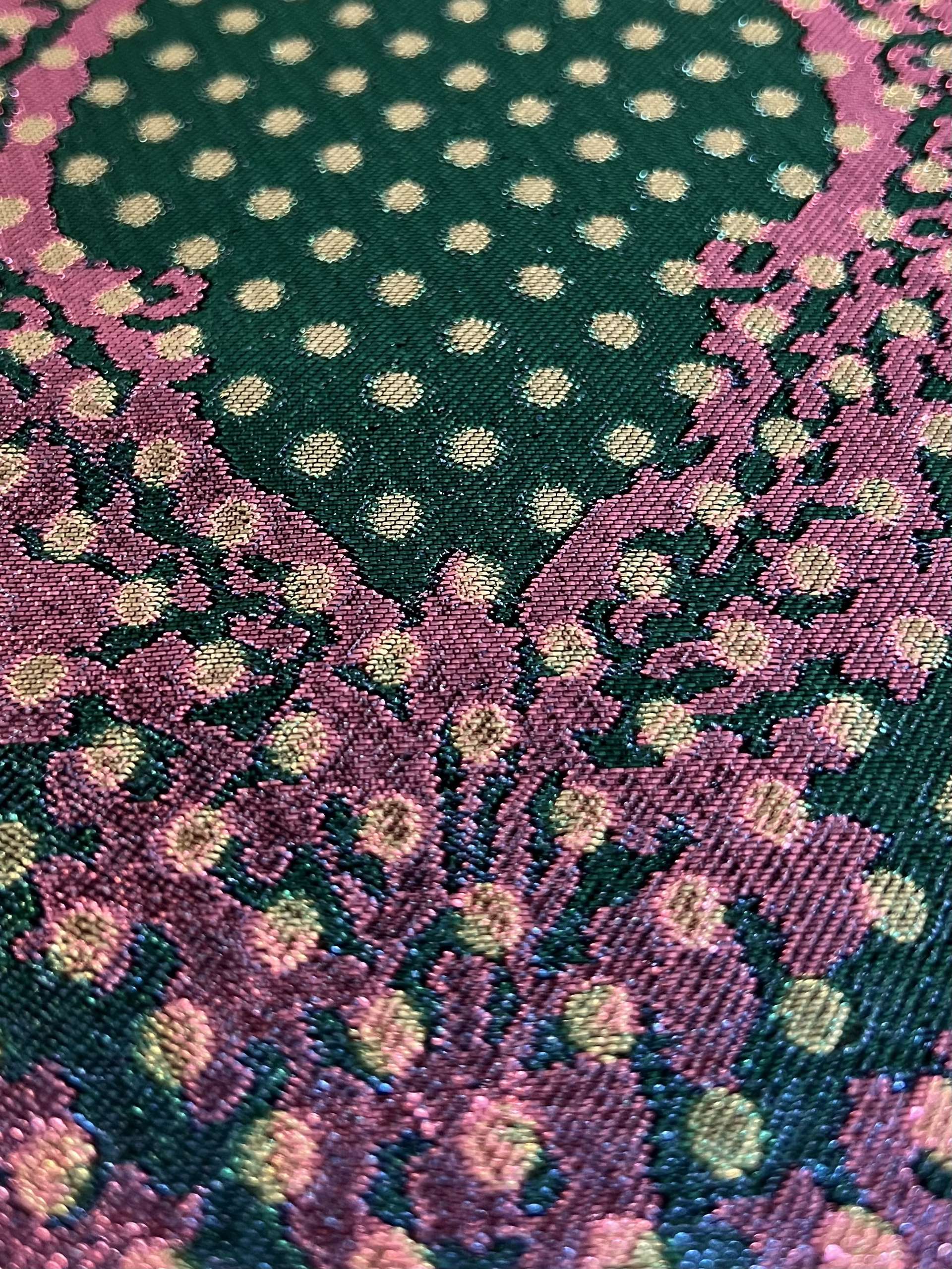 Iridescent "Mirage"  Metallic Brocade Blue