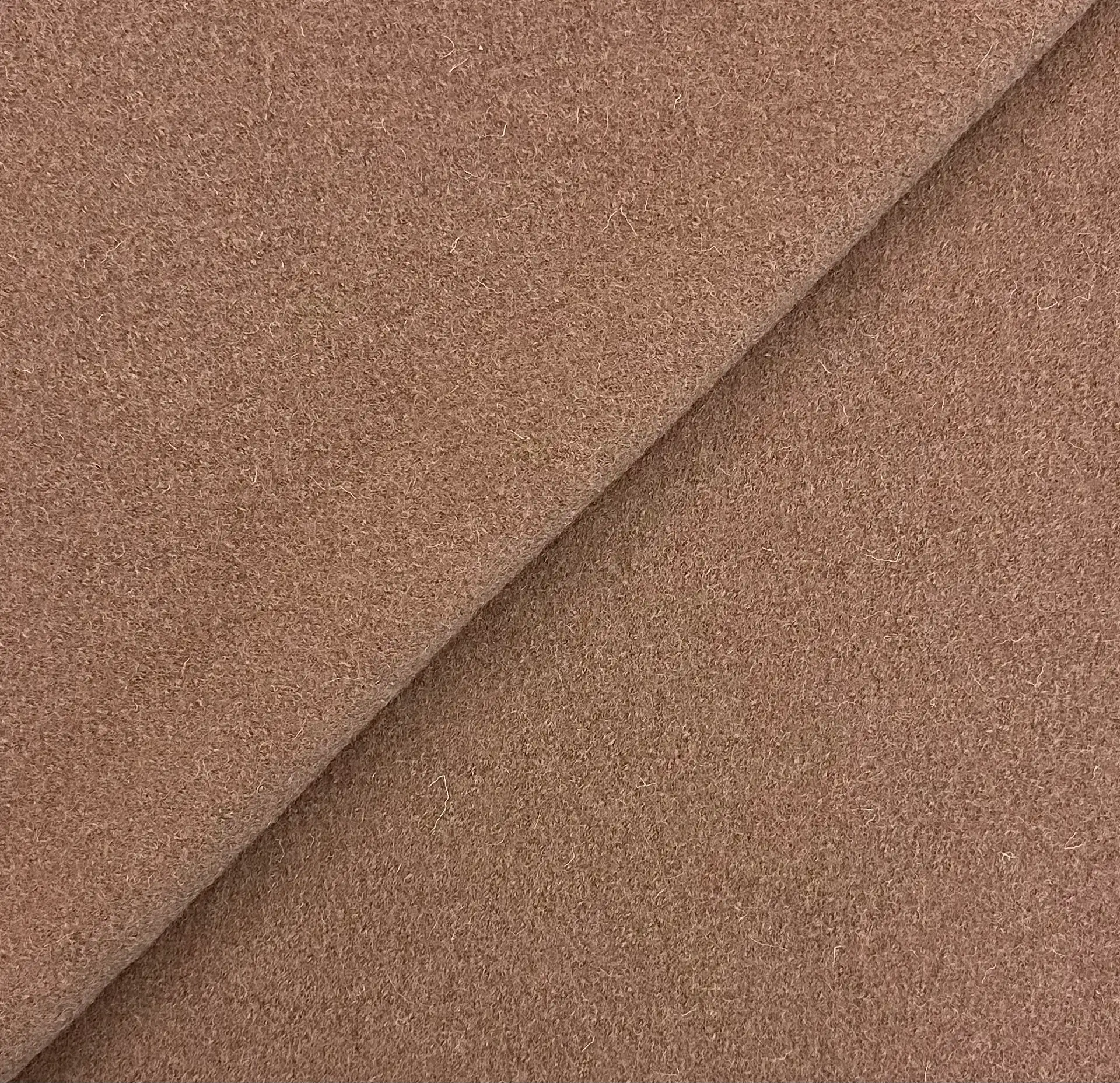 Imported Boiled Wool in Warm Cocoa