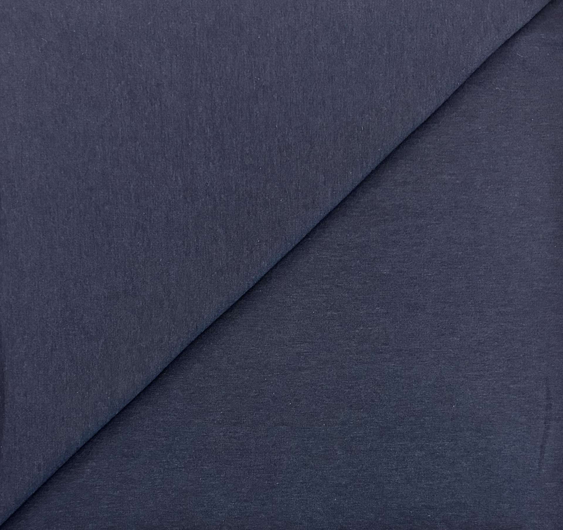 Lyocell Organic Cotton Spandex French Terry Knit in Navy