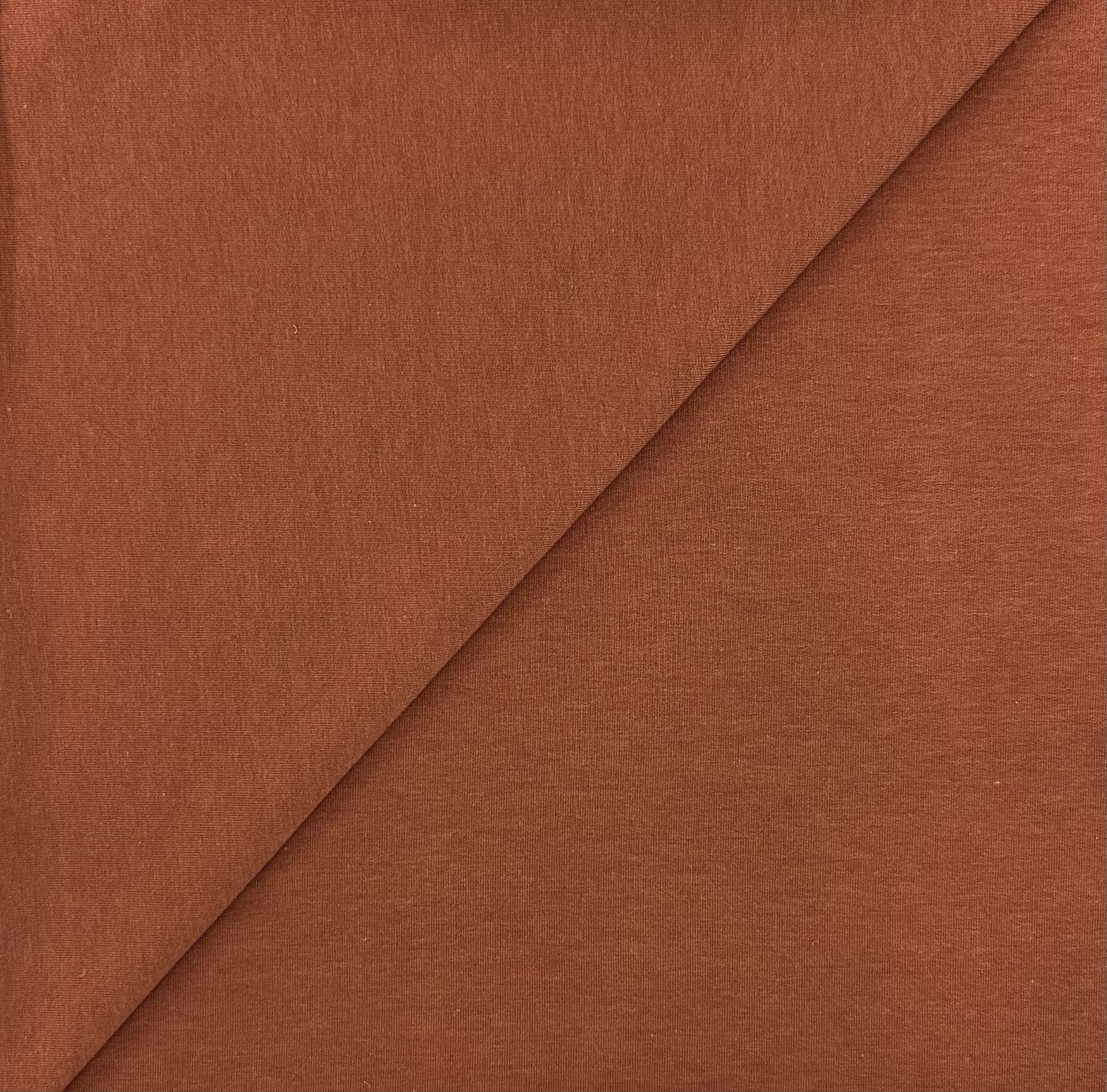 Lyocell Organic Cotton Spandex French Terry Knit in Rust