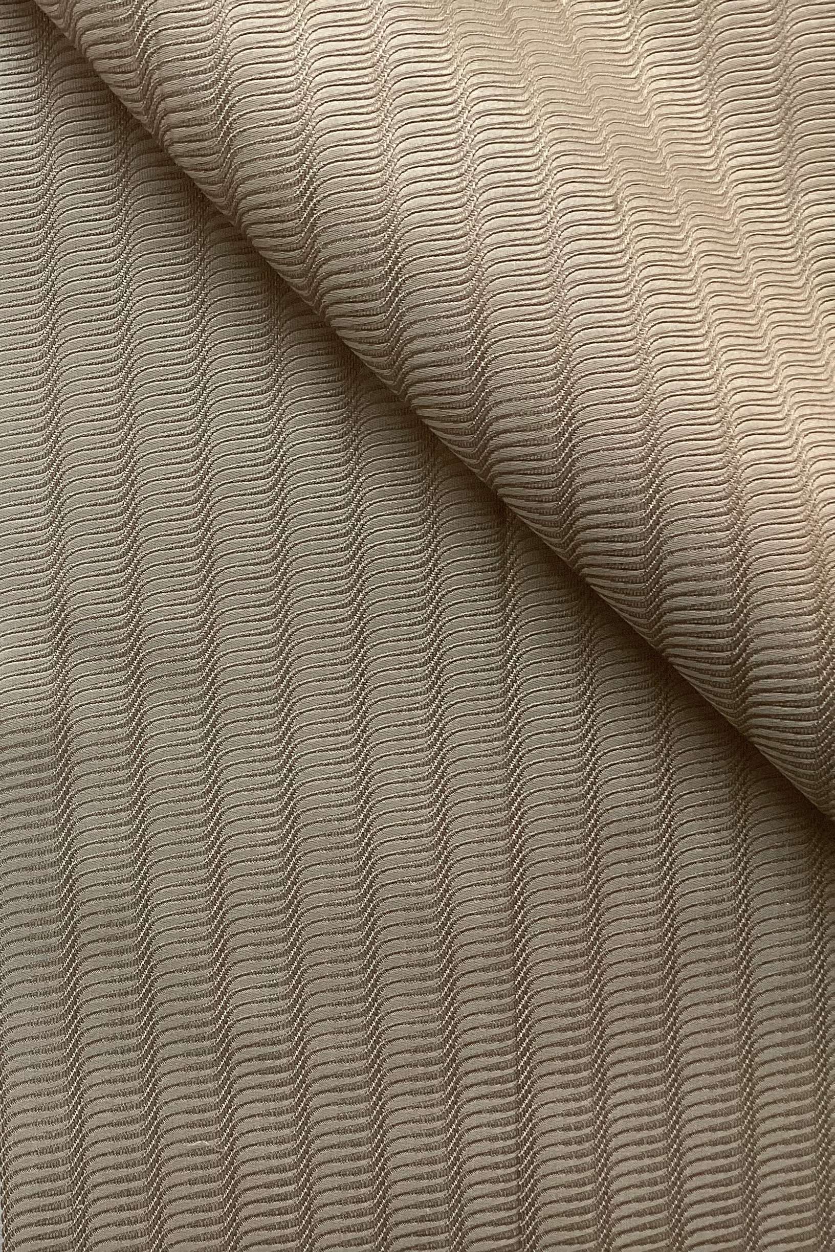 100% Silk Tie Jacquard Brocade In Sand