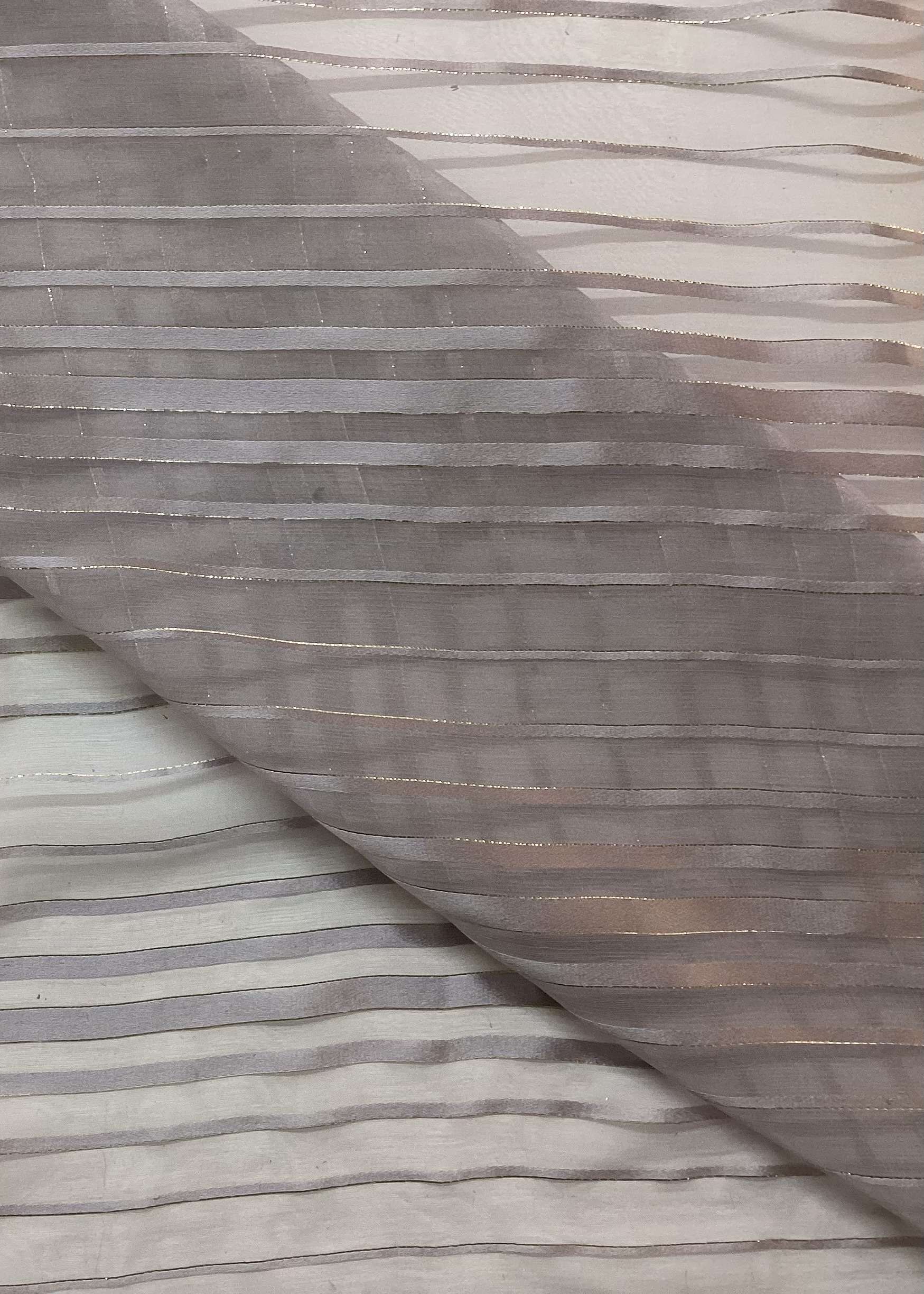 Lurex Burnout Stripe Silk Chiffon In Lilac 
