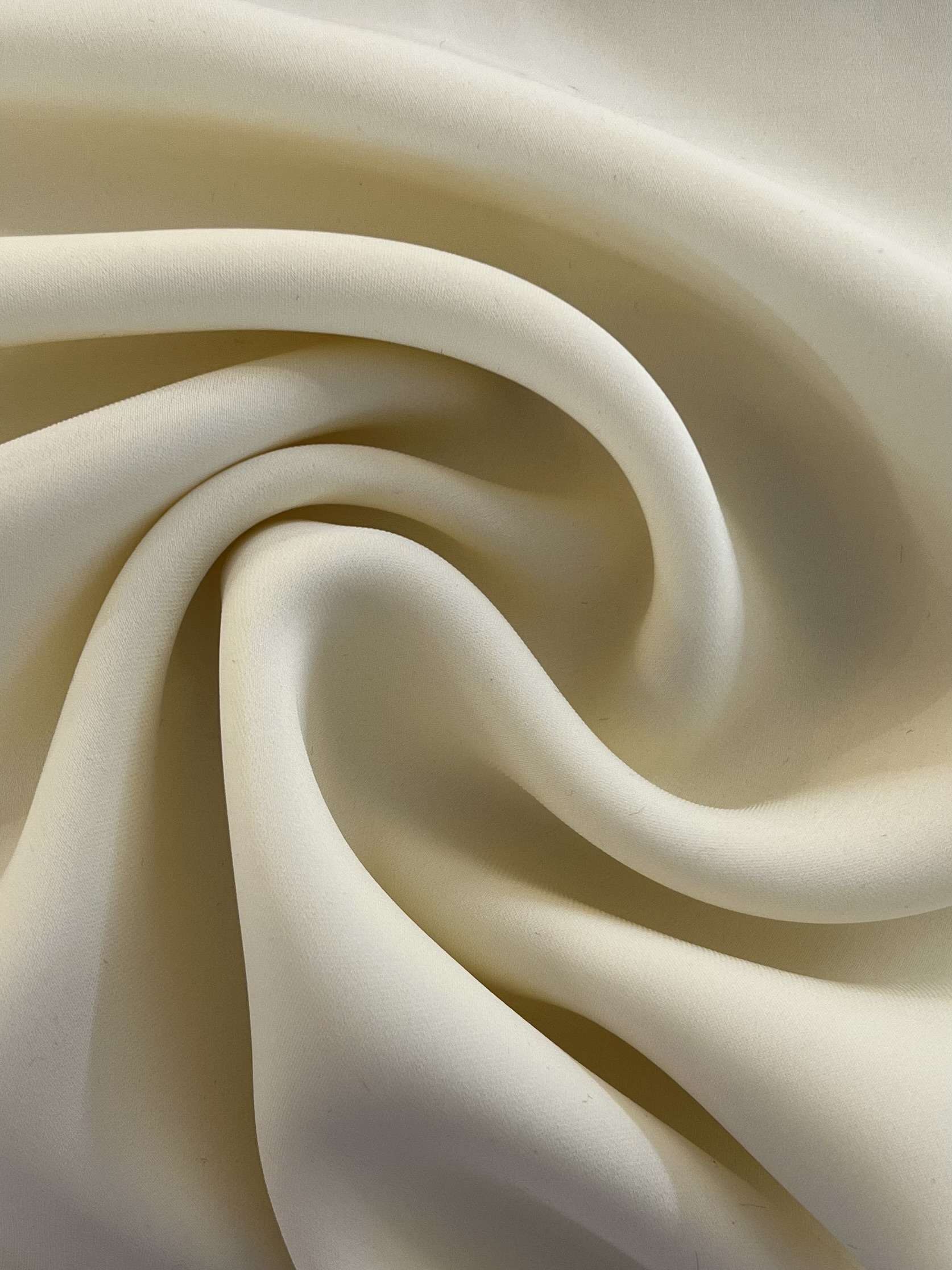 Silk Double Georgette in Warm Ivory