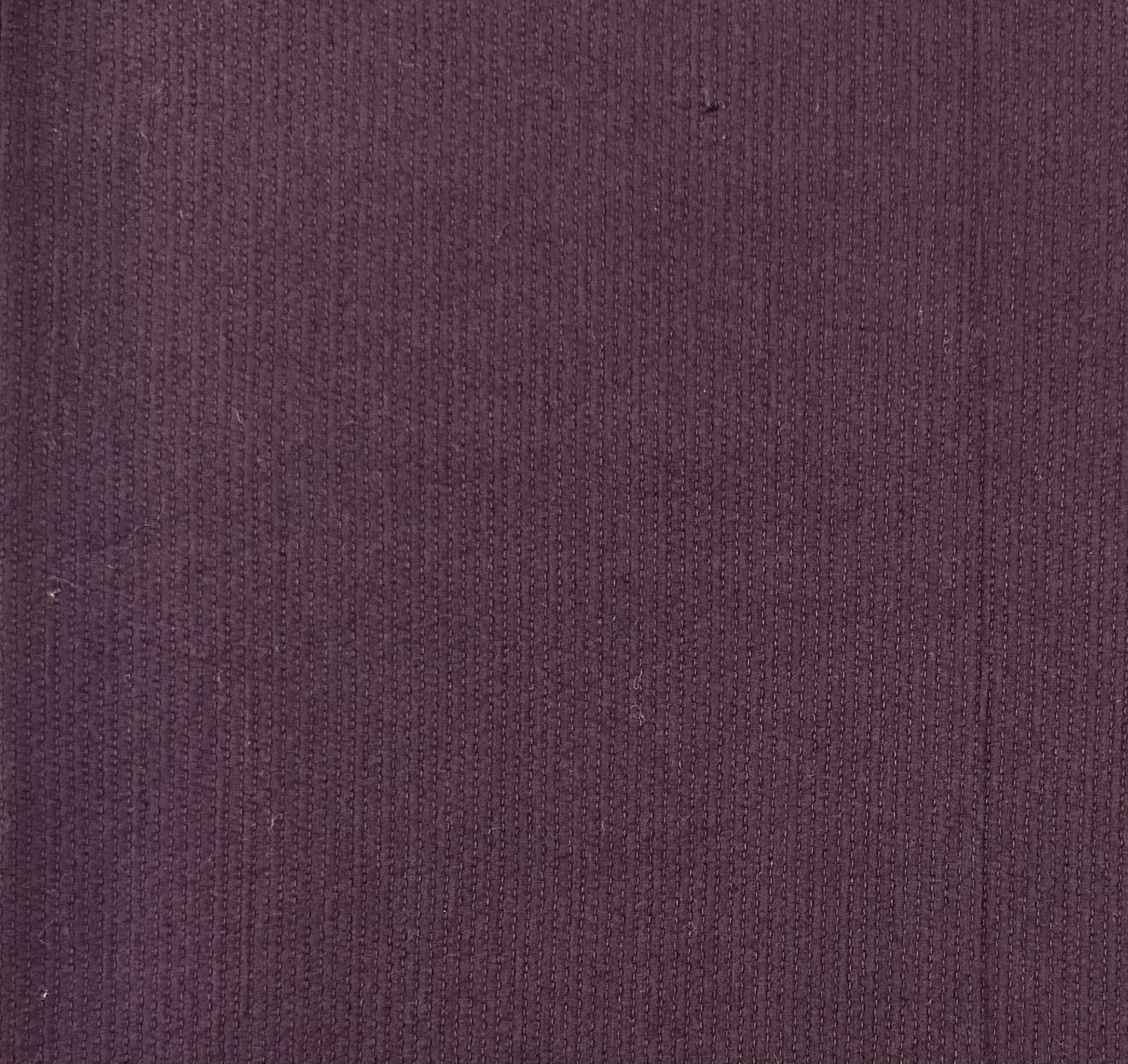 Japanese Textured Cotton Stitched Stripe in Eggplant