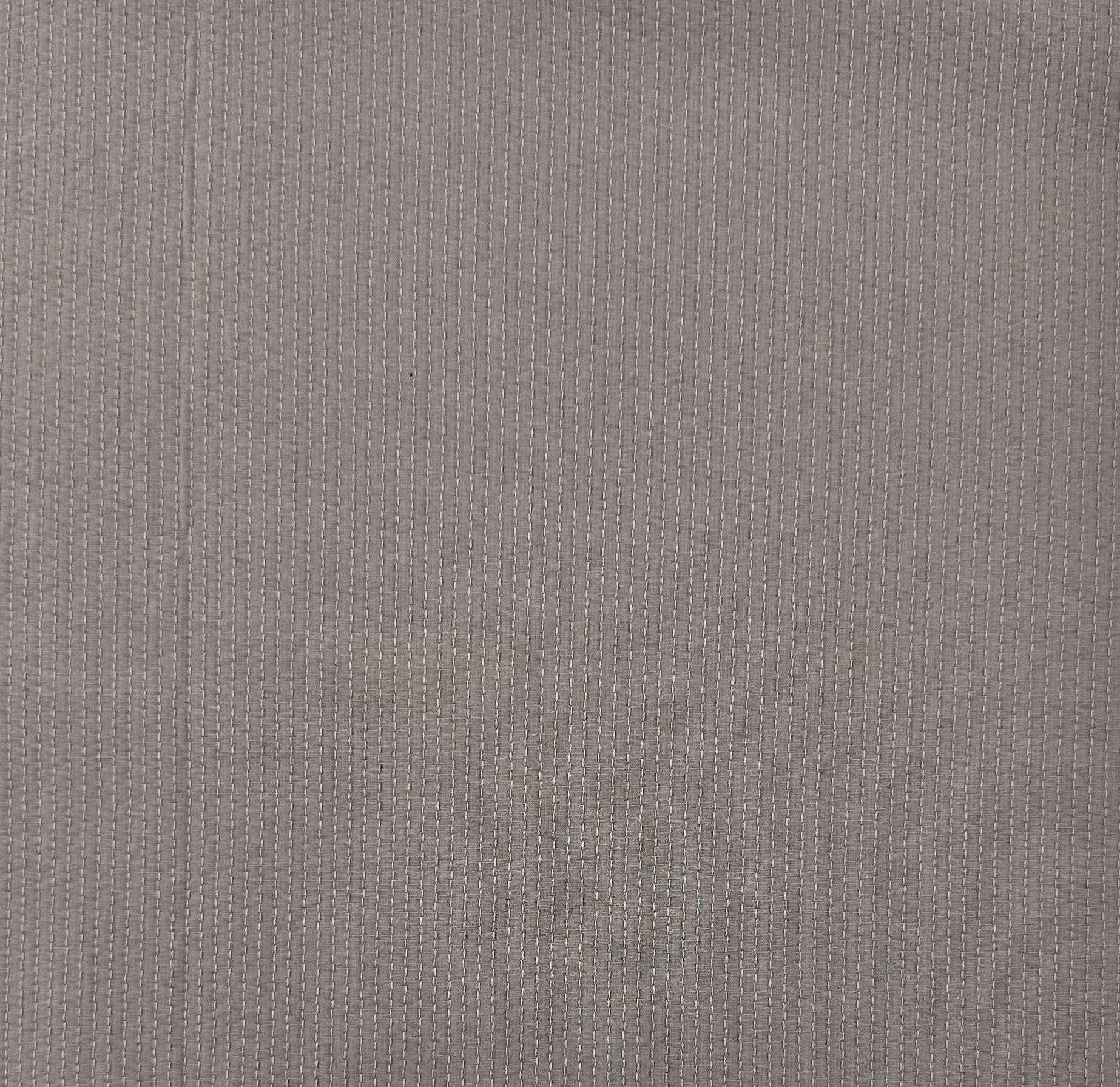 Japanese Textured Cotton Stitched Stripe in Quartz