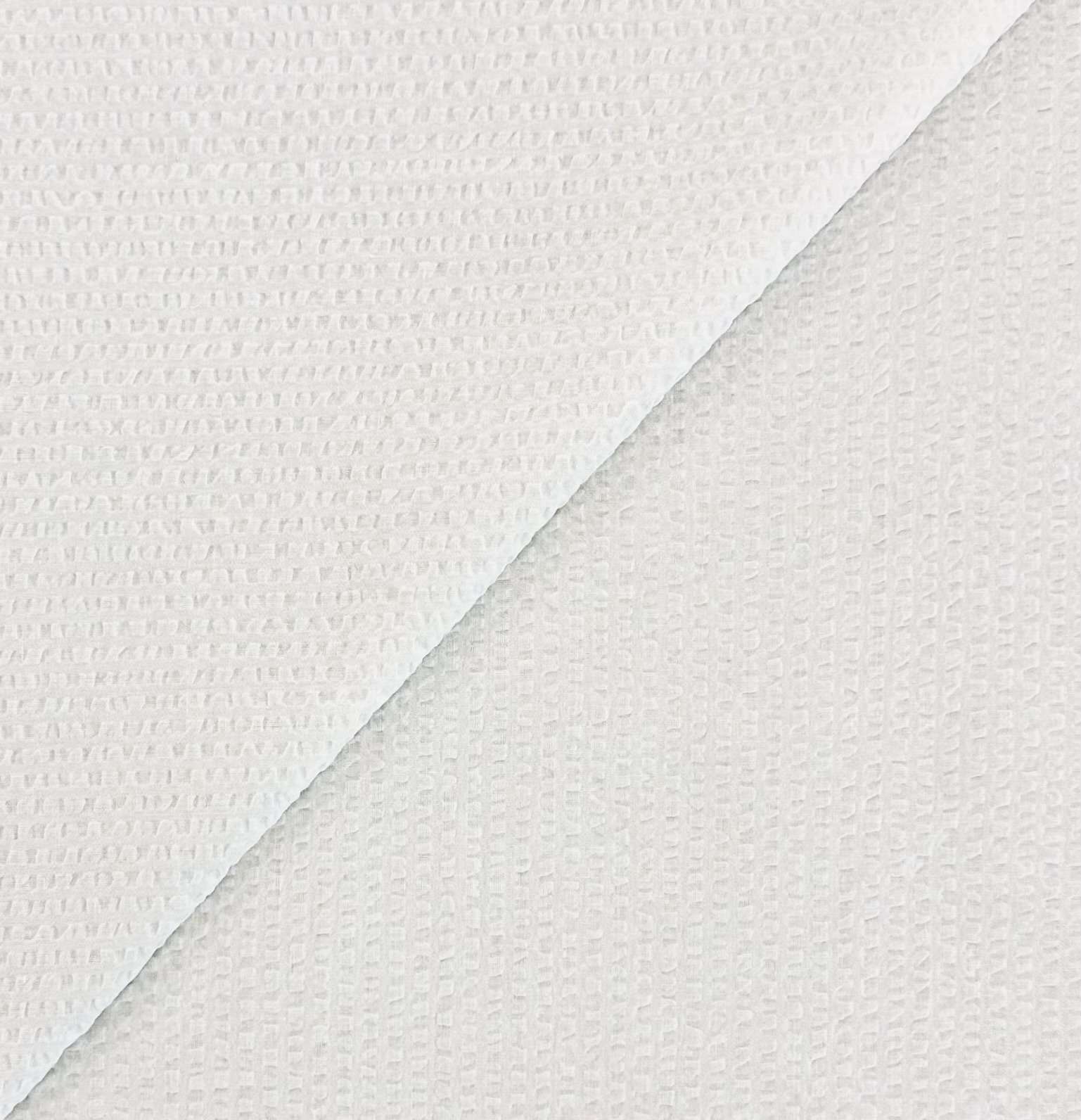 Imported Cotton Seersucker in White
