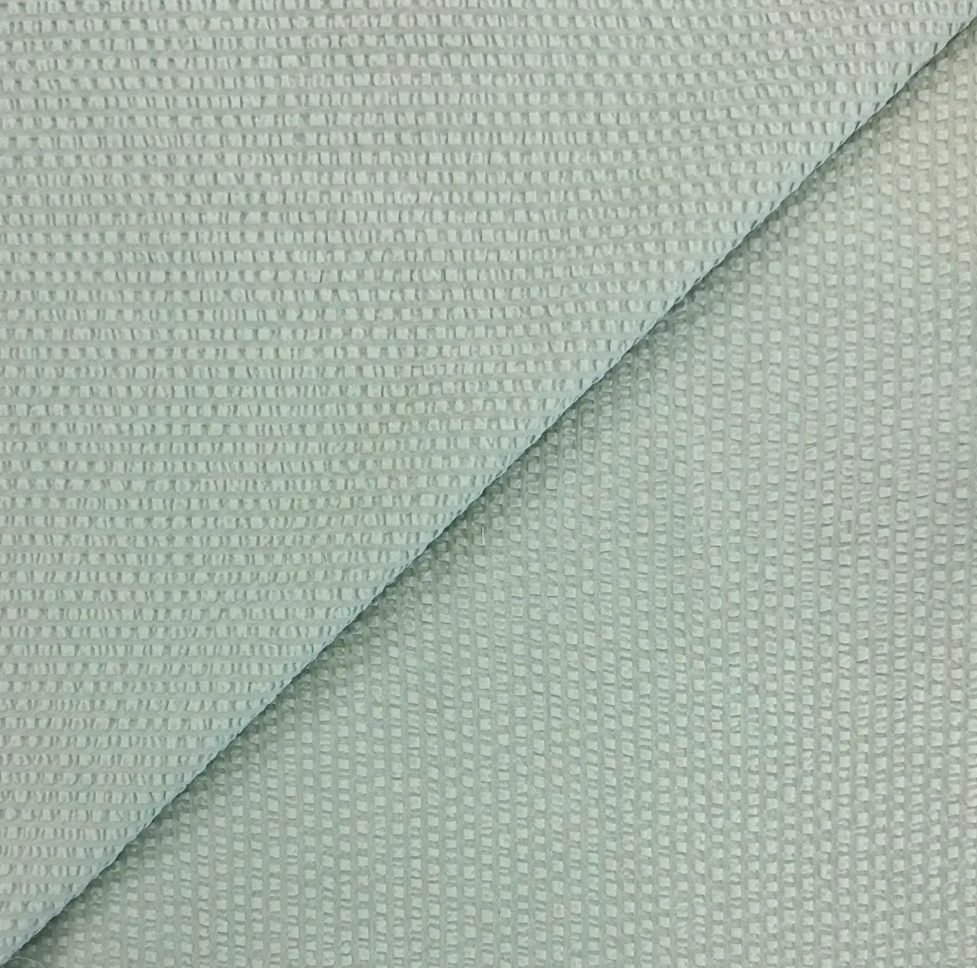 Imported Cotton Seersucker in Sea  Mist