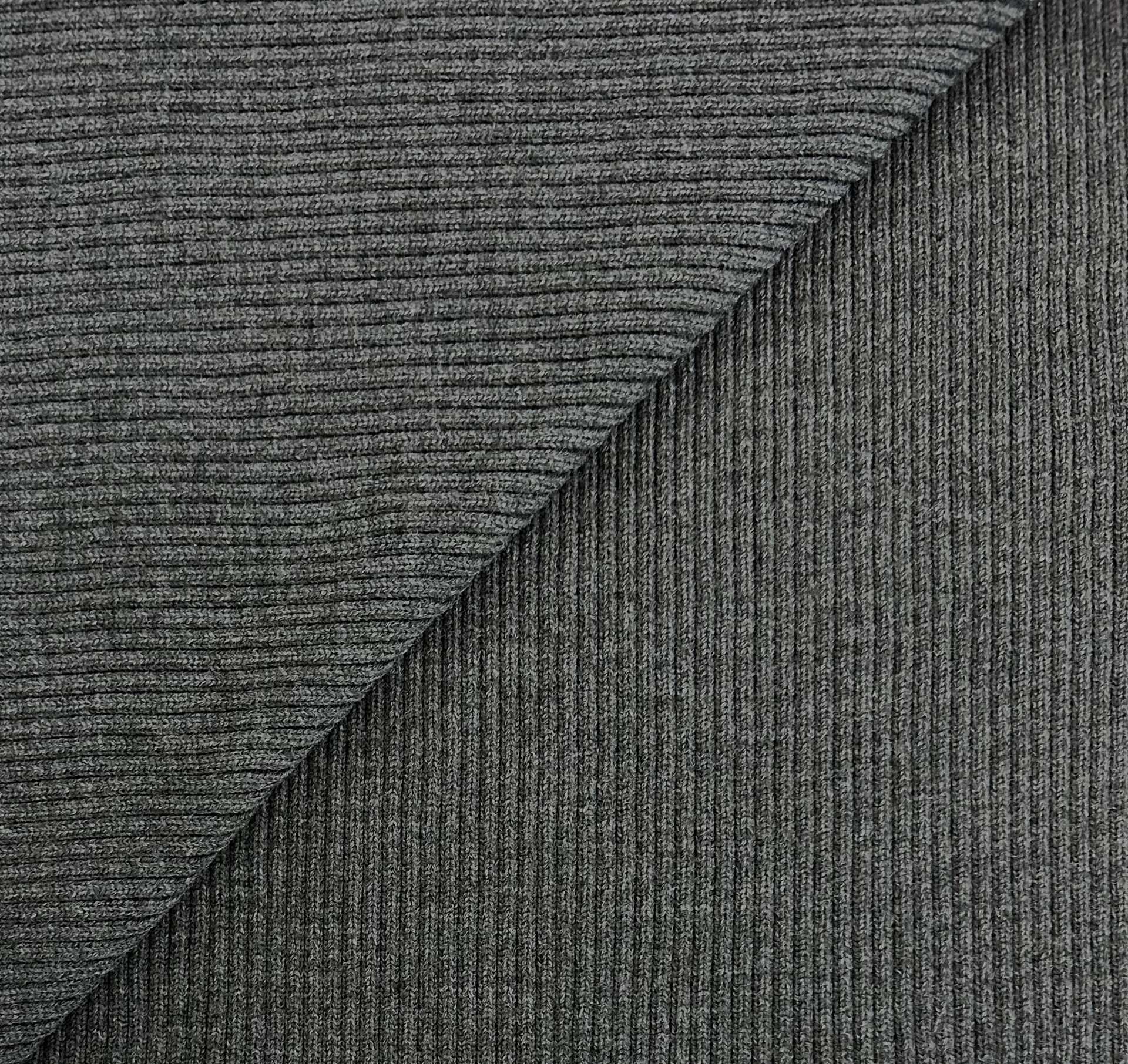 Made In The USA Acrylic Rib Knit in Charcoal
