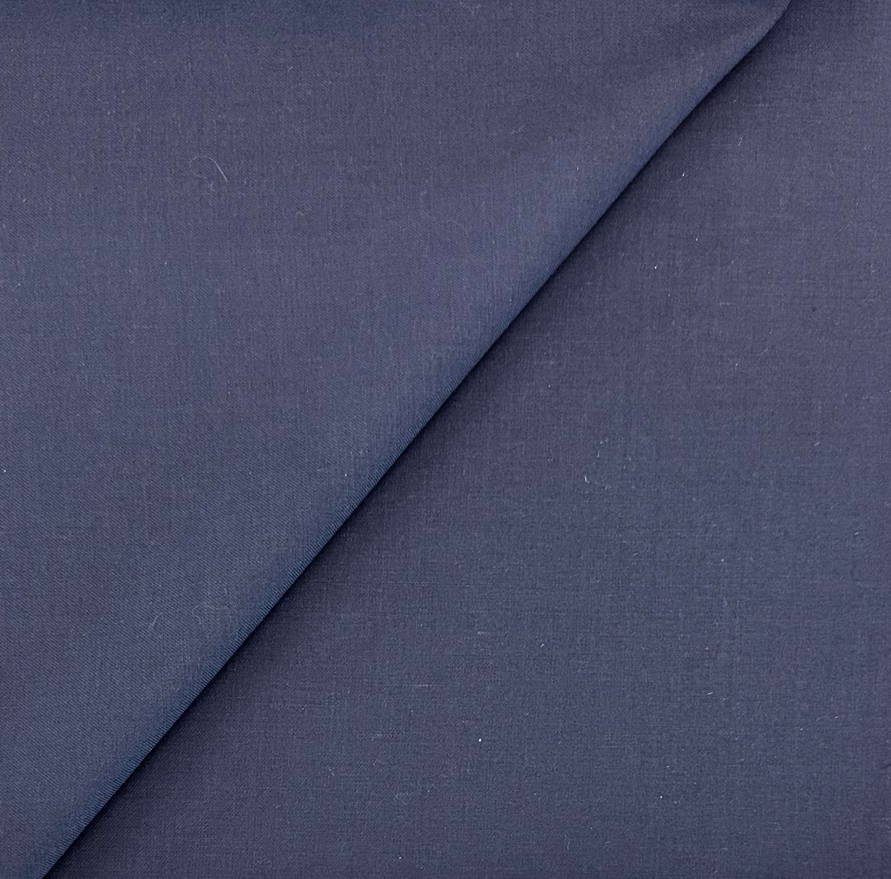 Imported Sustainable Poly Rayon Gabardine Suiting in Marine Navy