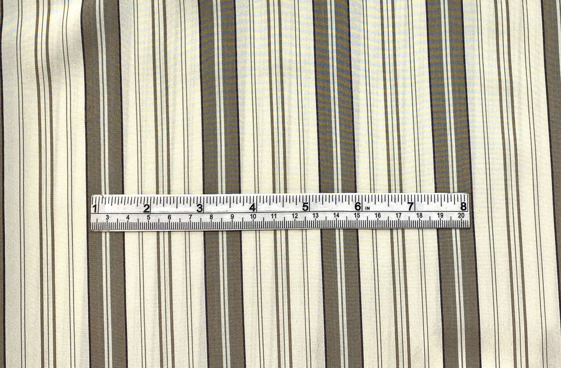 Italian Striped Silk Broadcloth Fabric in Warehouse