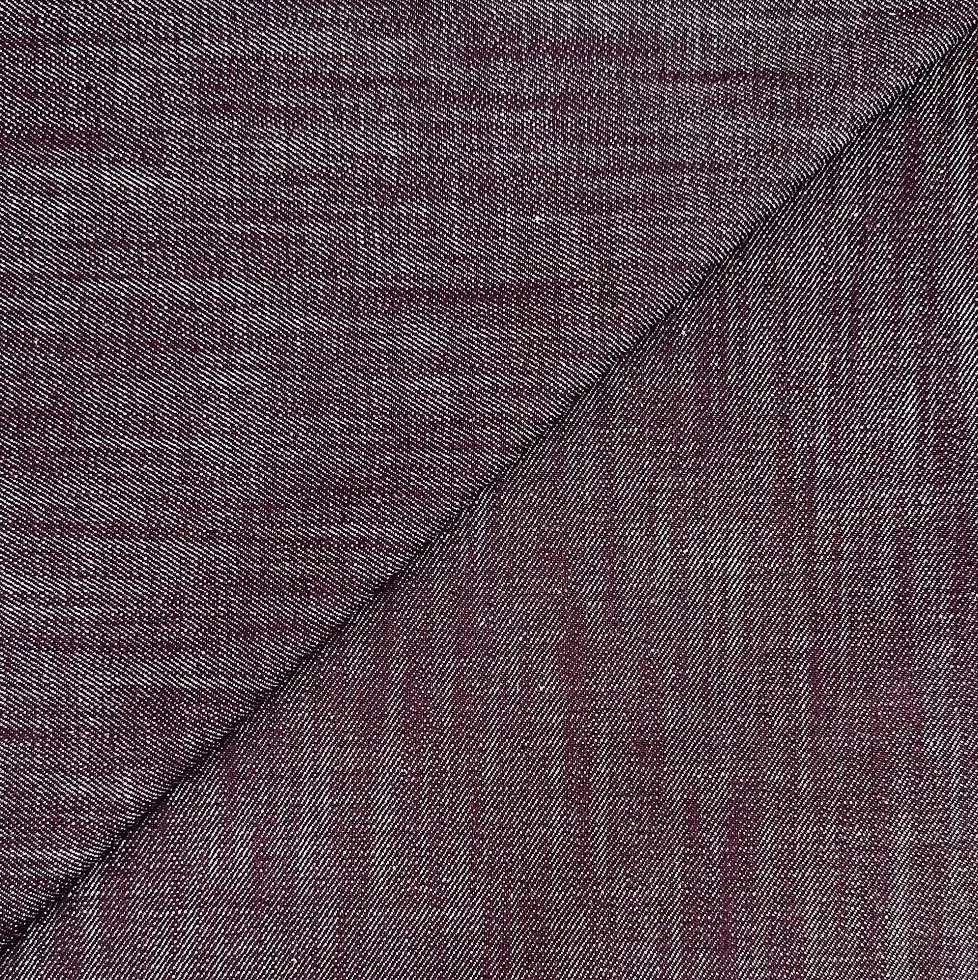 Italian Cotton Denim in Merlot