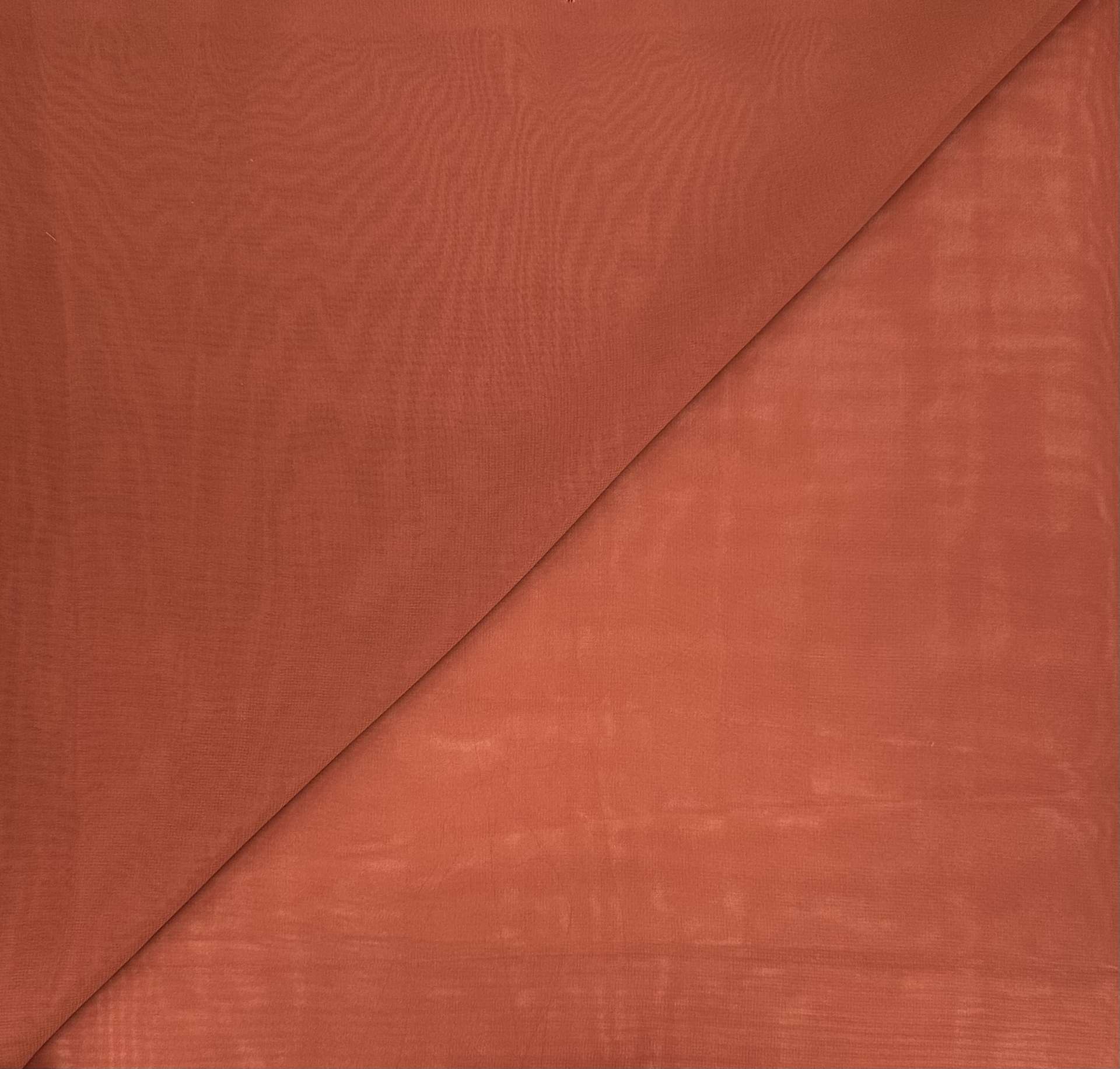 Polyester Chiffon in Rust