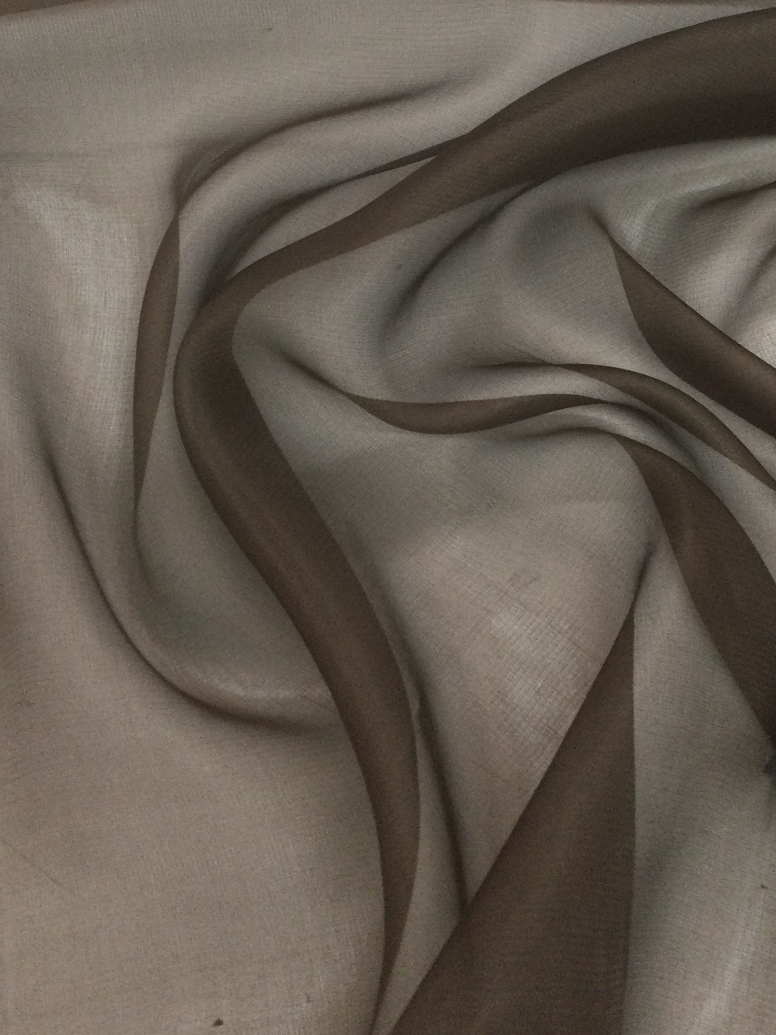 Silk Marquisette in Taupe Brown