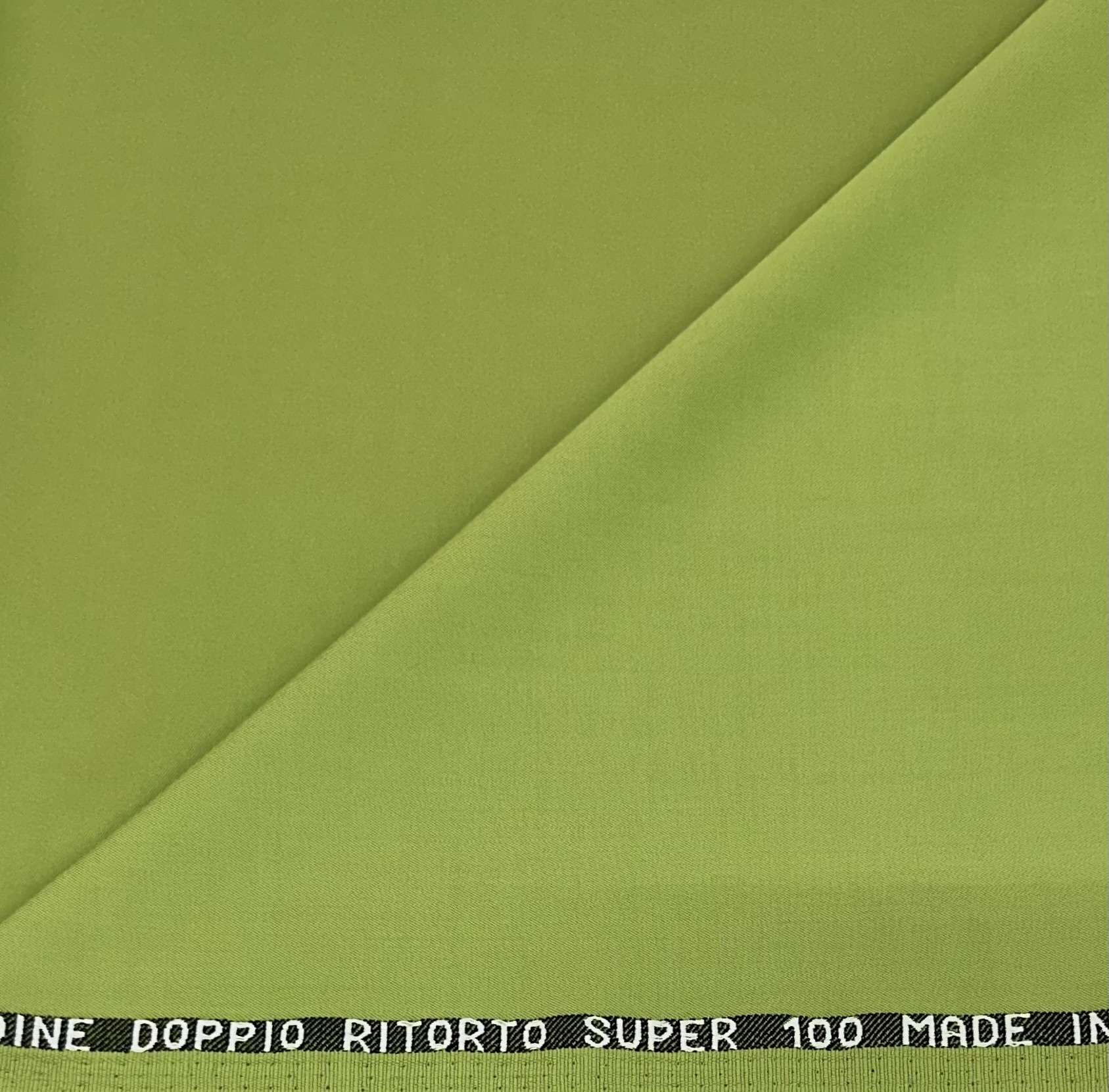 Italian Virgin Wool Gabardine Super 100's in Verde Acido
