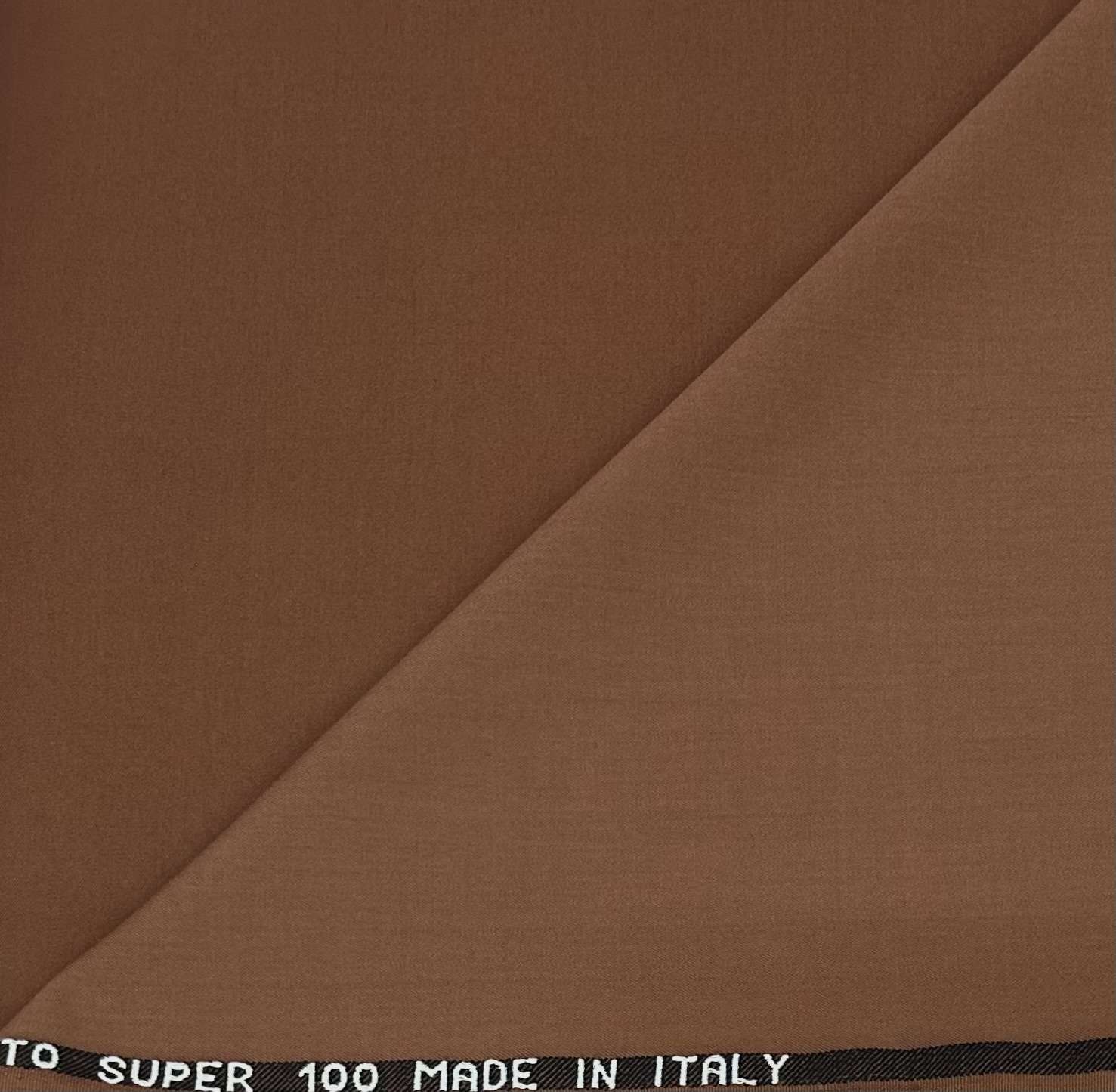 Italian Virgin Wool Gabardine Super 100's in Marroncino