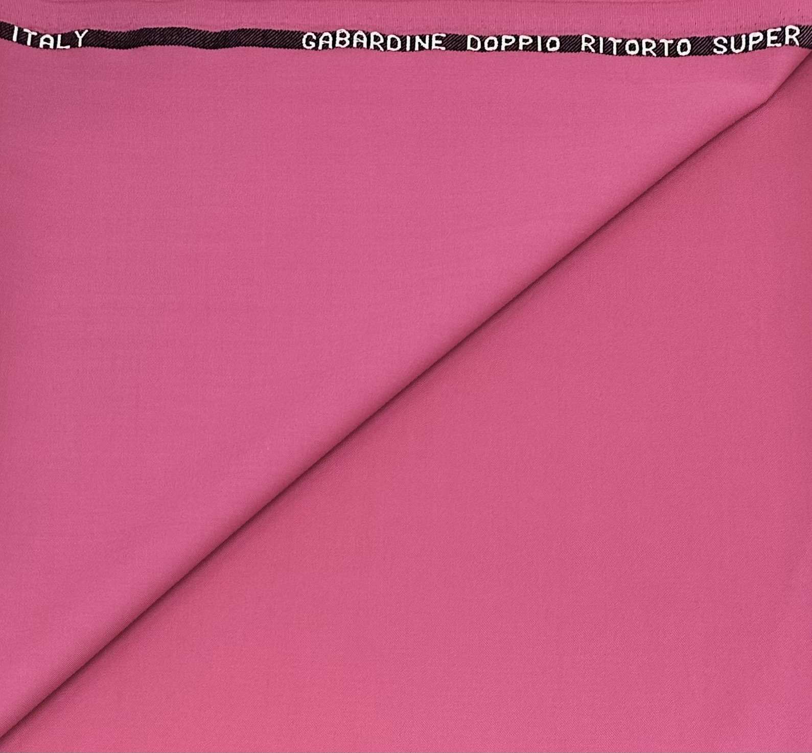 Italian Virgin Wool Gabardine Super 100's in Hot Pink