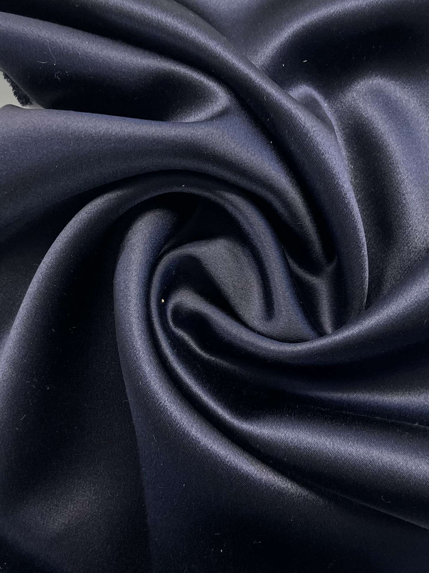 Silk Crepe Satin in Navy (40 momme)