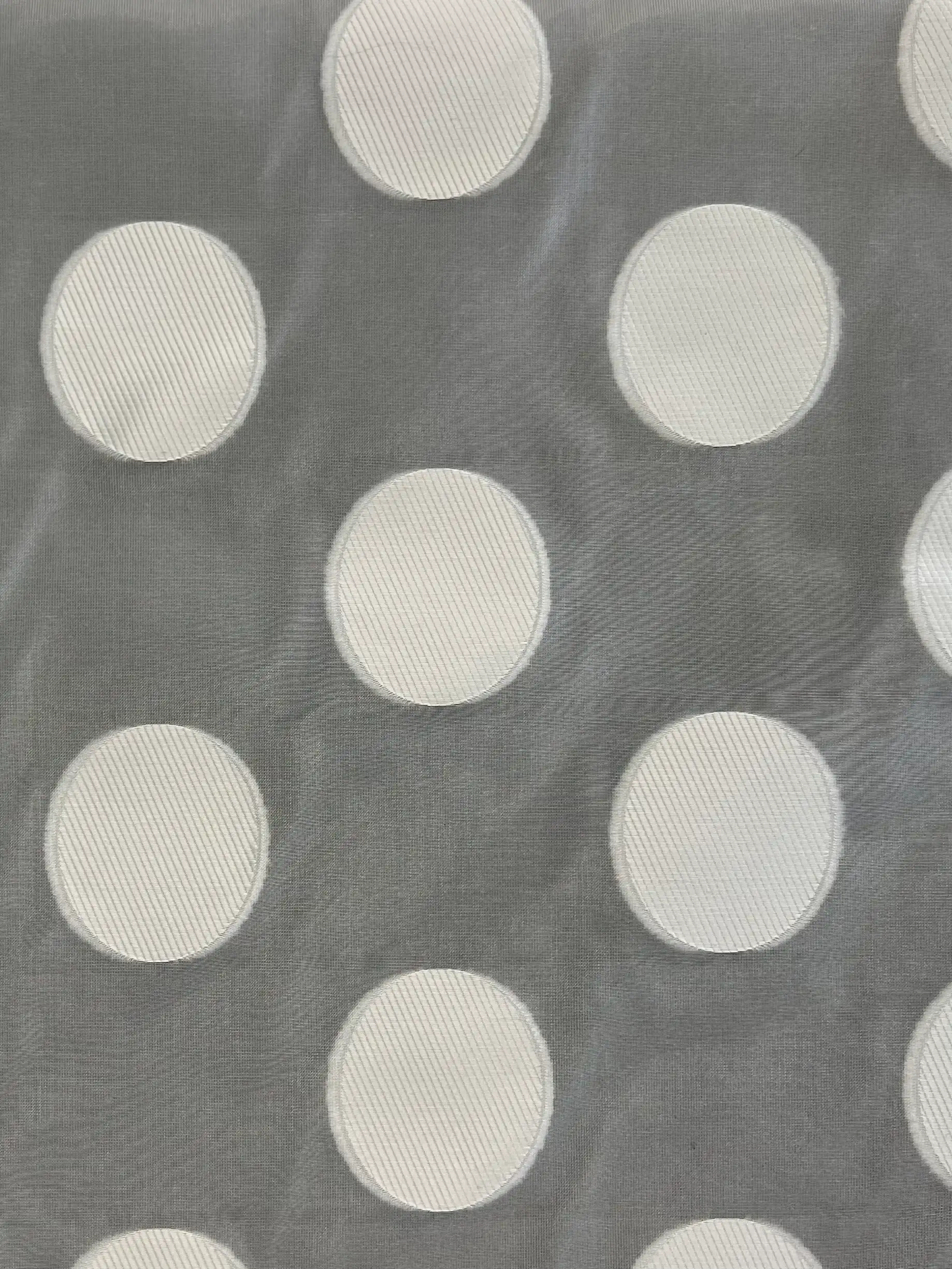Poly Nylon Blend Polka Dot Organza Fil Coupe in Black and White
