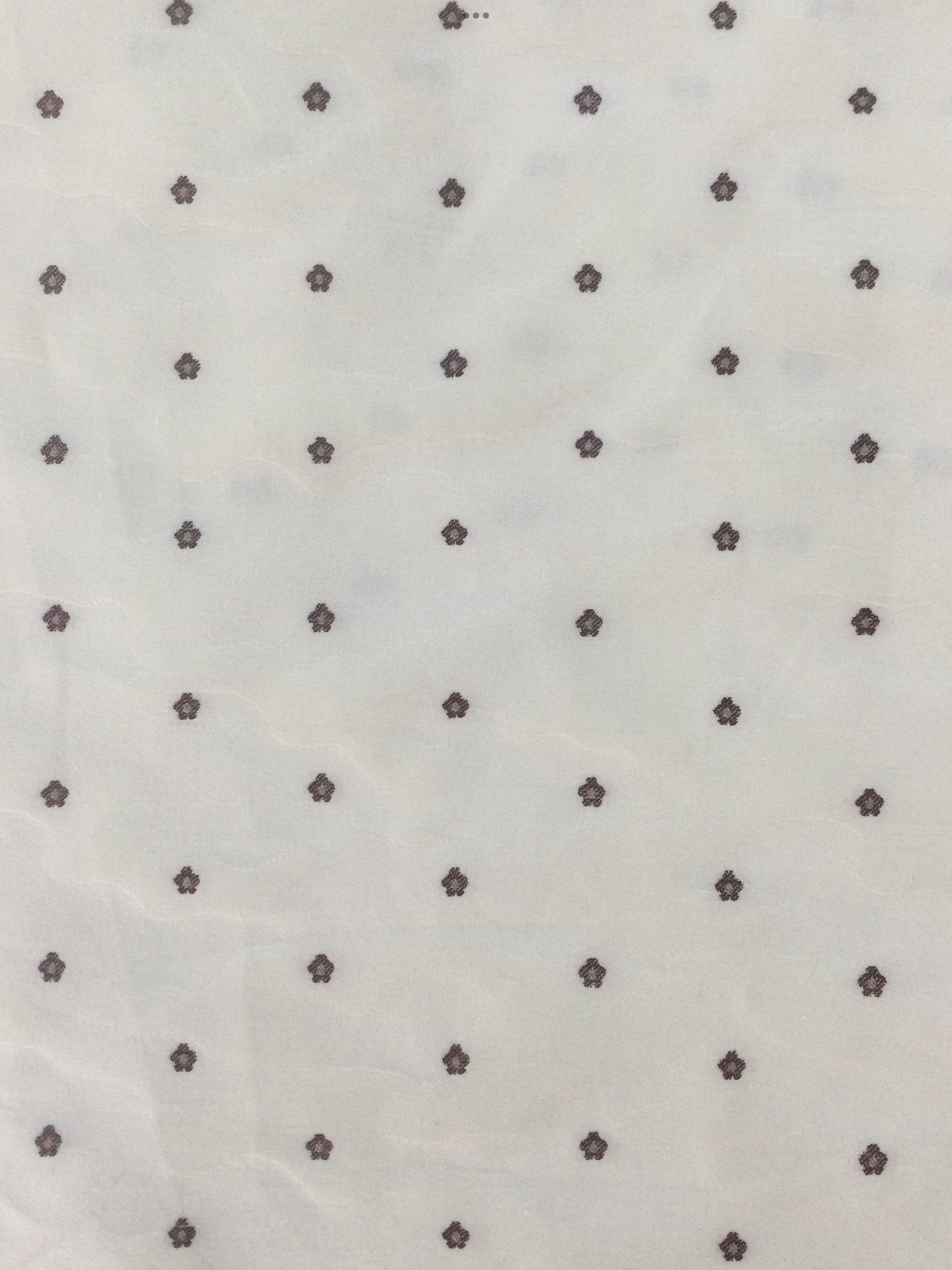 Embroidered Moire’ in Ivory 