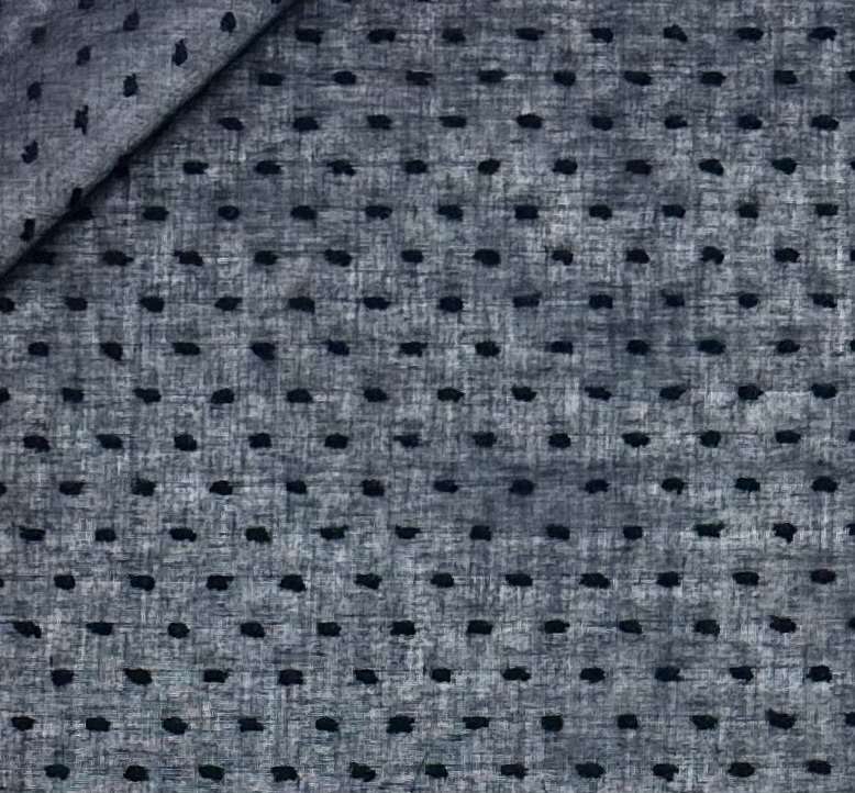 Swiss Cotton Dot Voile in Navy