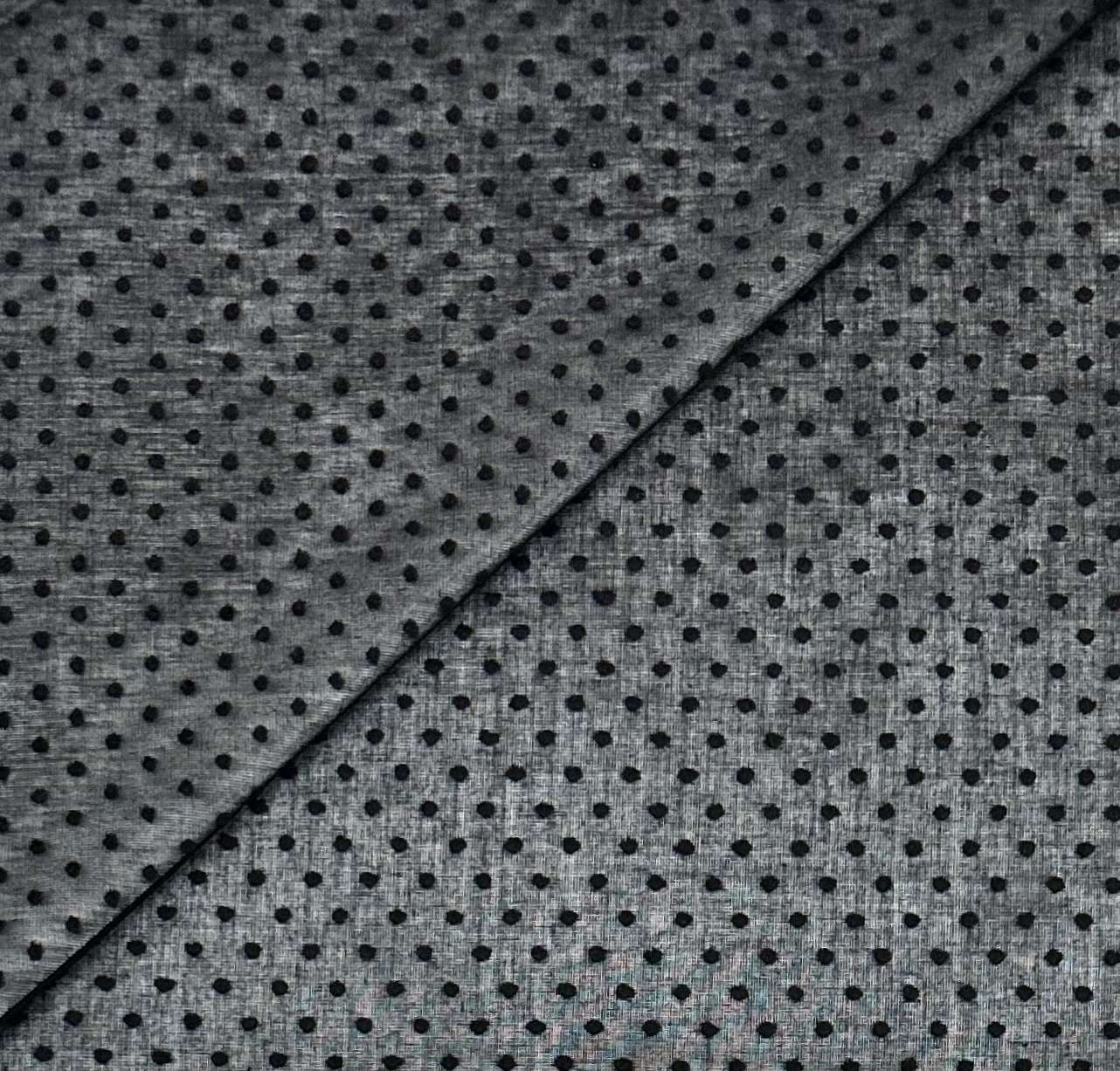 Swiss Cotton Dot Voile in Black